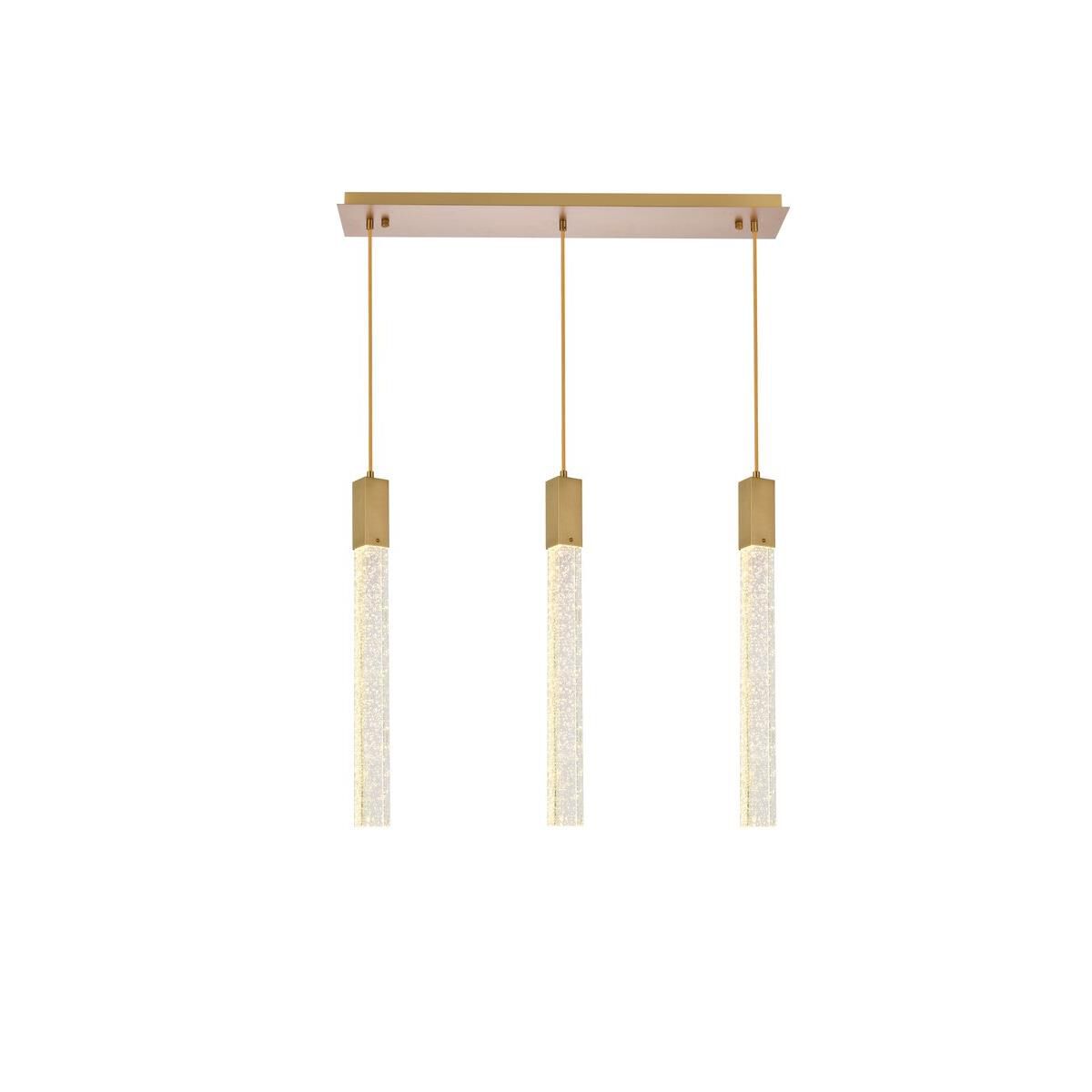 Weston 32 Inch 3 Light LED Linear Suspension Light by Elegant Lighting