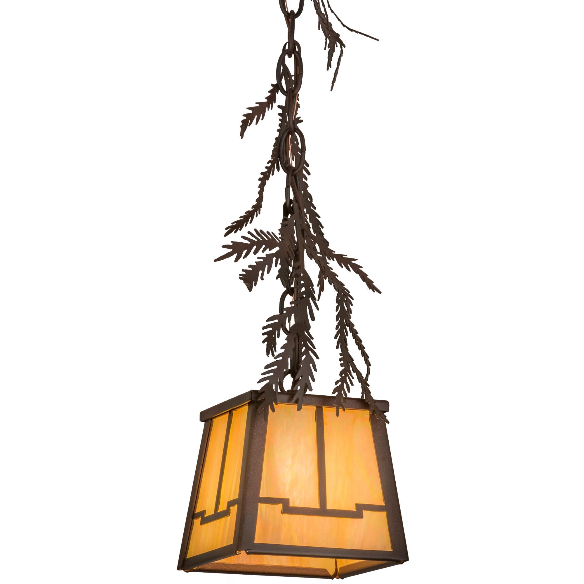 Pine Branch Valley View 8 Inch Mini Pendant by Meyda Lighting