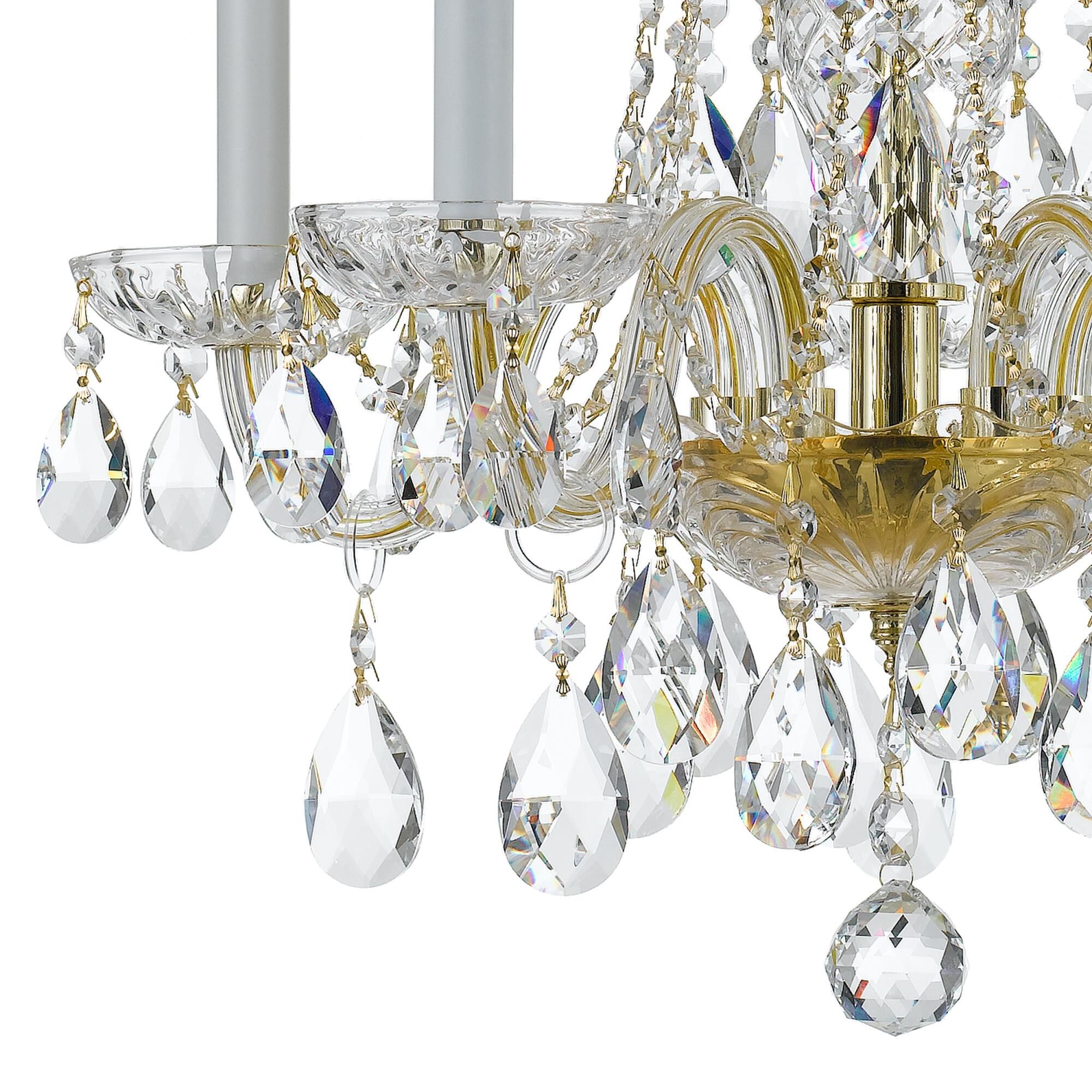 Traditional Crystal 18 Inch 5 Light Mini Chandelier by Crystorama