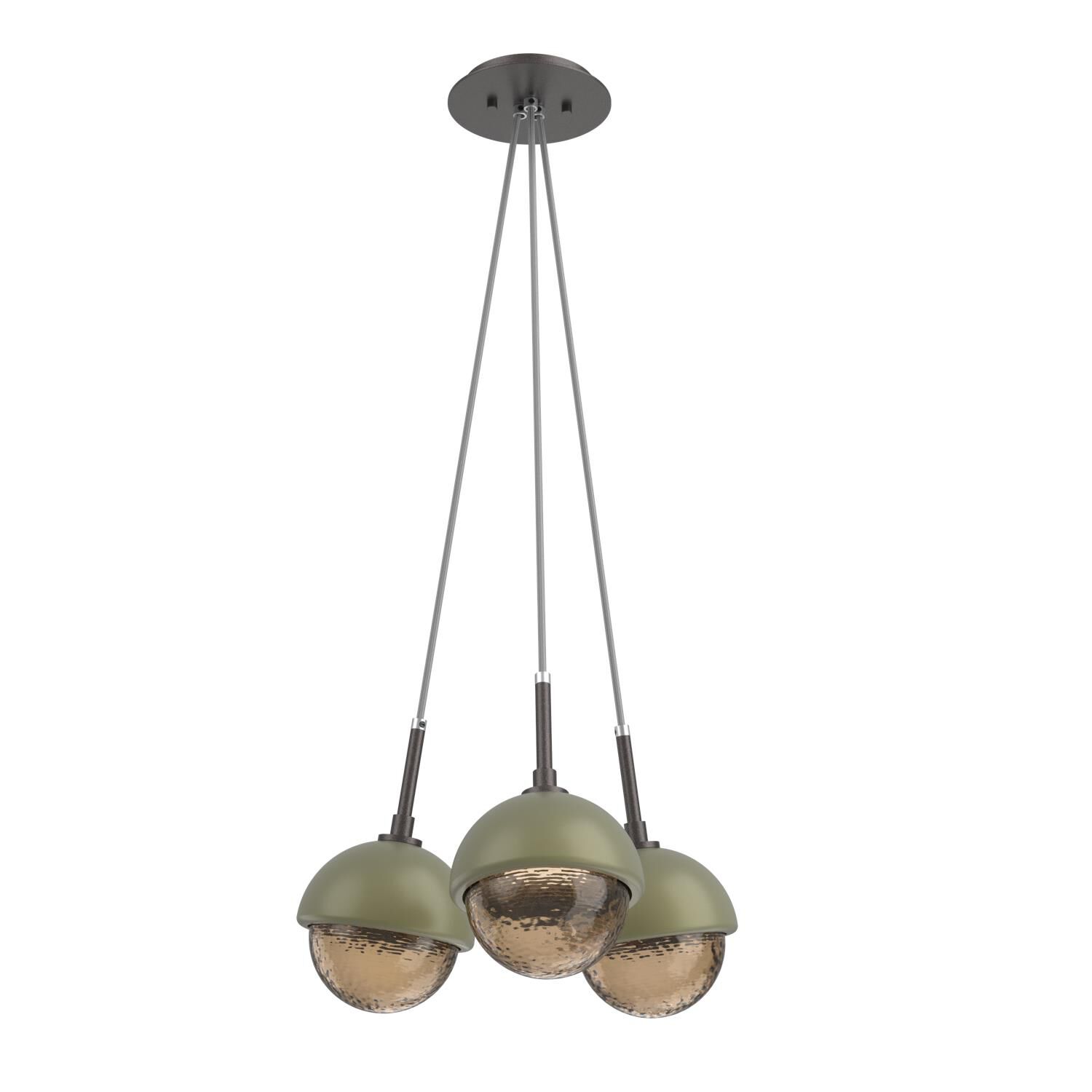Levi Wilson Cabochon 13 Inch Multi Pendant Light by Hammerton Studio