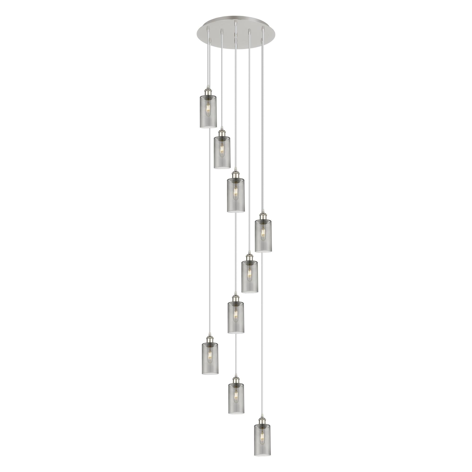 Shown in Polished Nickel finish and Light Smoke shade