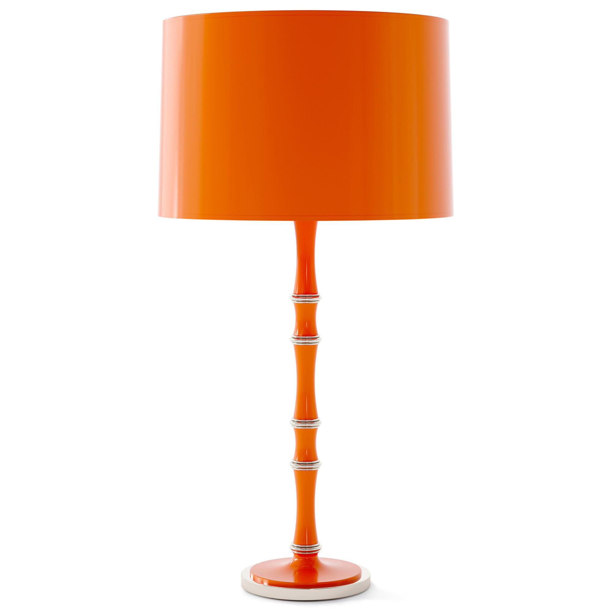 Shown in Pumpkin finish and Pumpkin and Orange shade and Polished Nickel accent