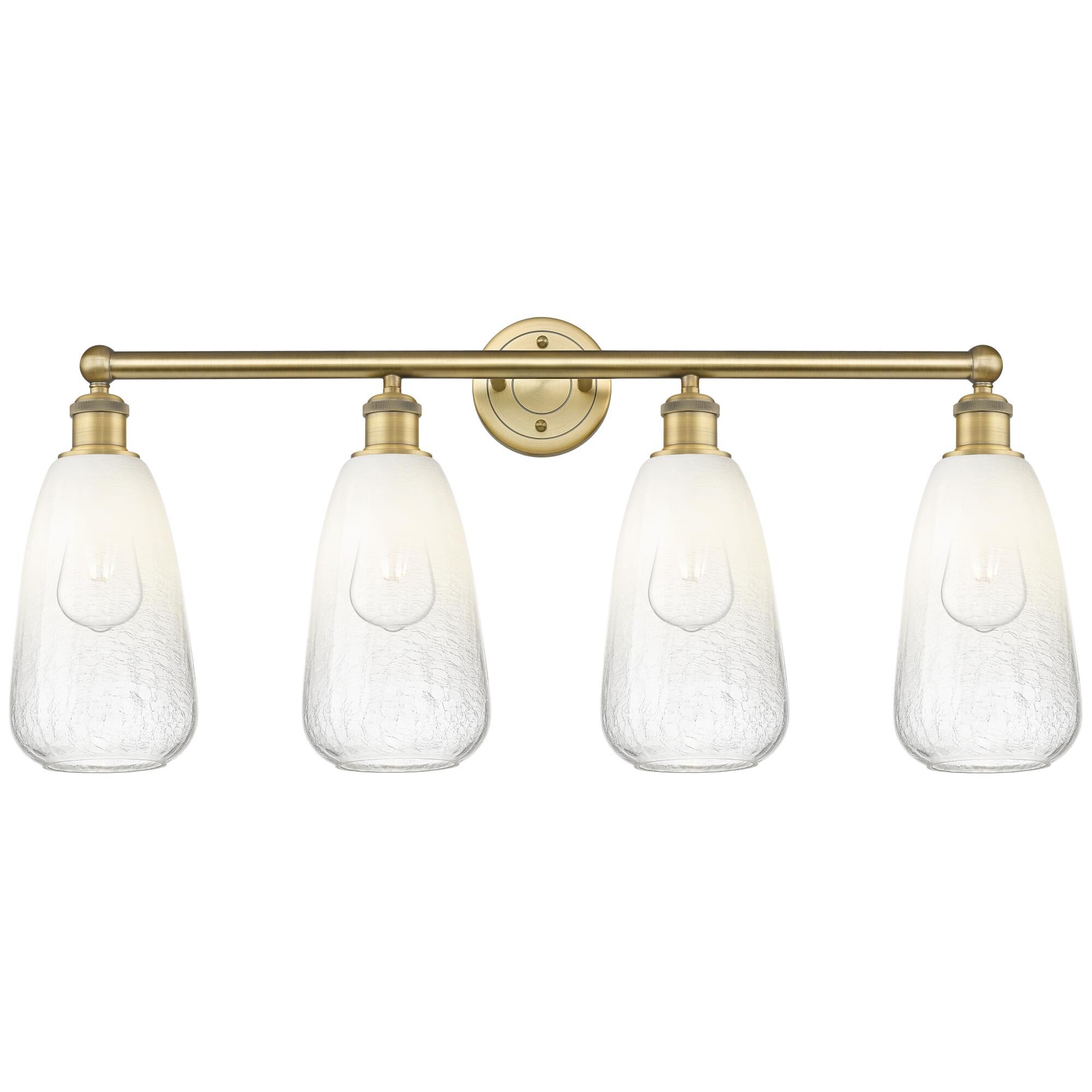 Shown in Brushed Brass finish and Opal glass