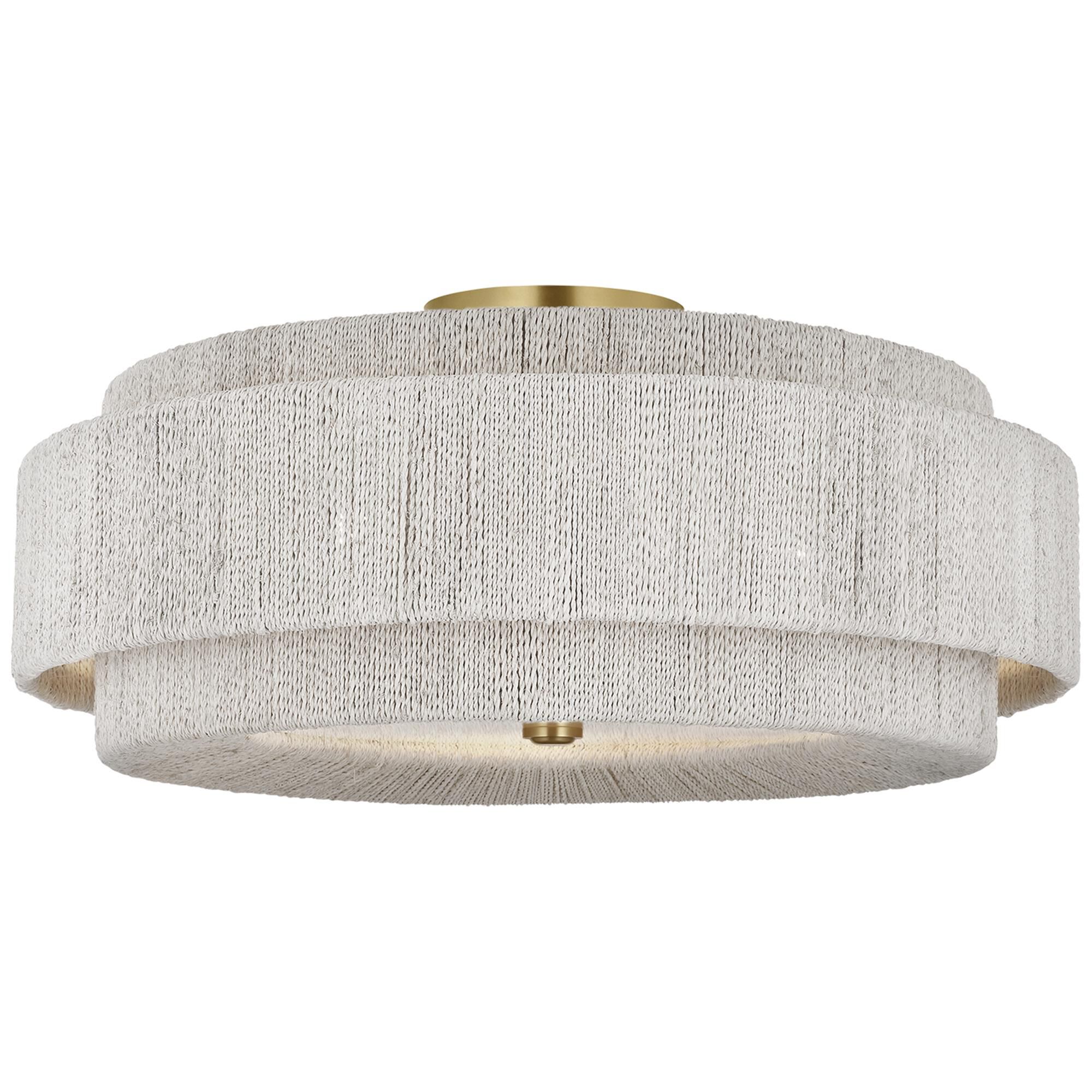 Shown in Antique-Burnished Brass and Washed Abaca finish