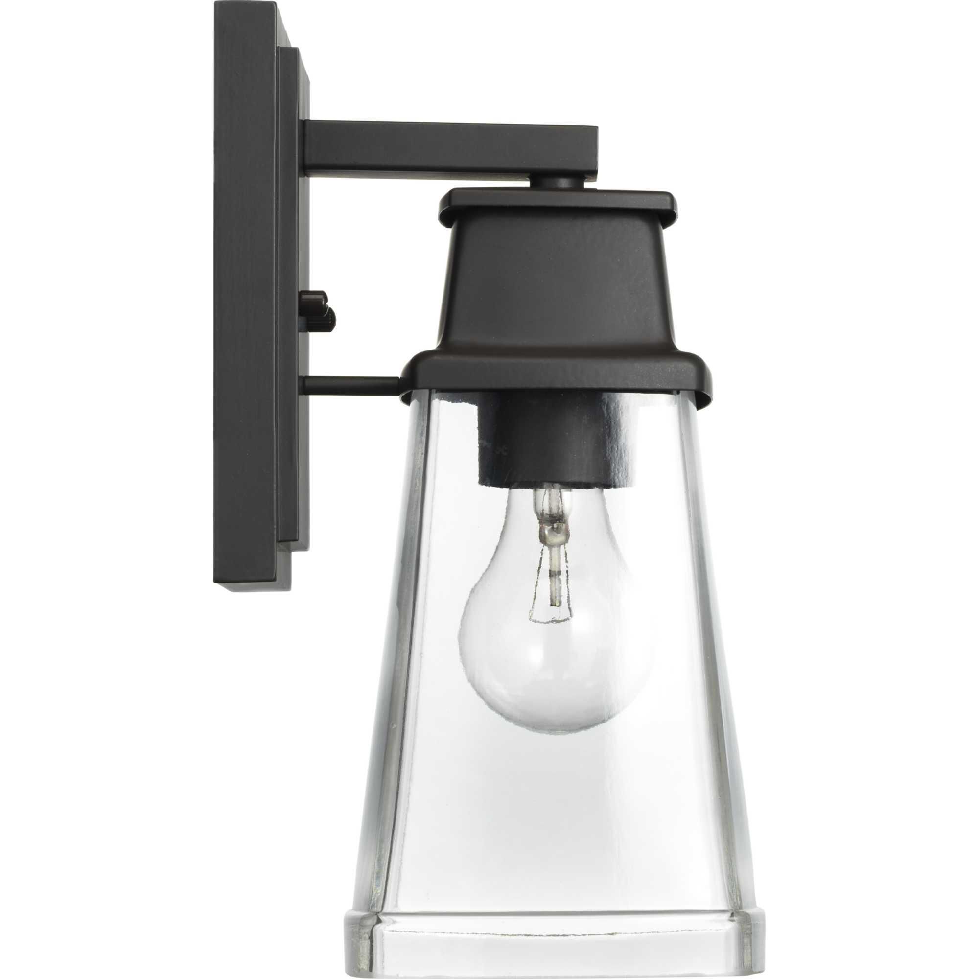 Shown in Black finish and Clear glass