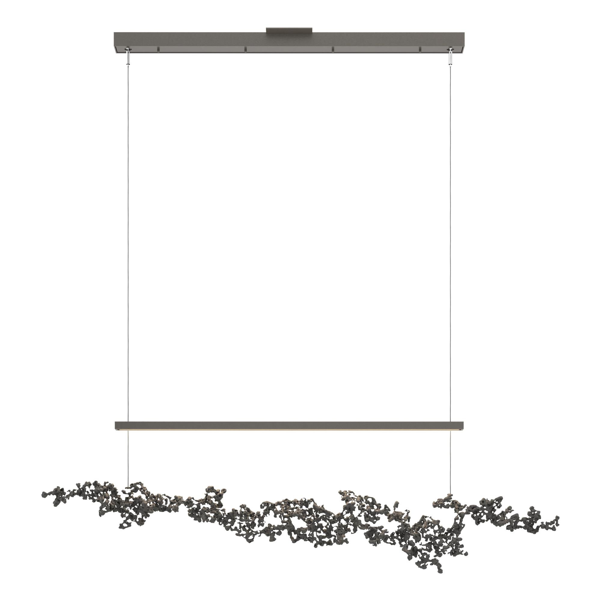 Shown in Dark Smoke finish and Natural Iron Aluminum shade