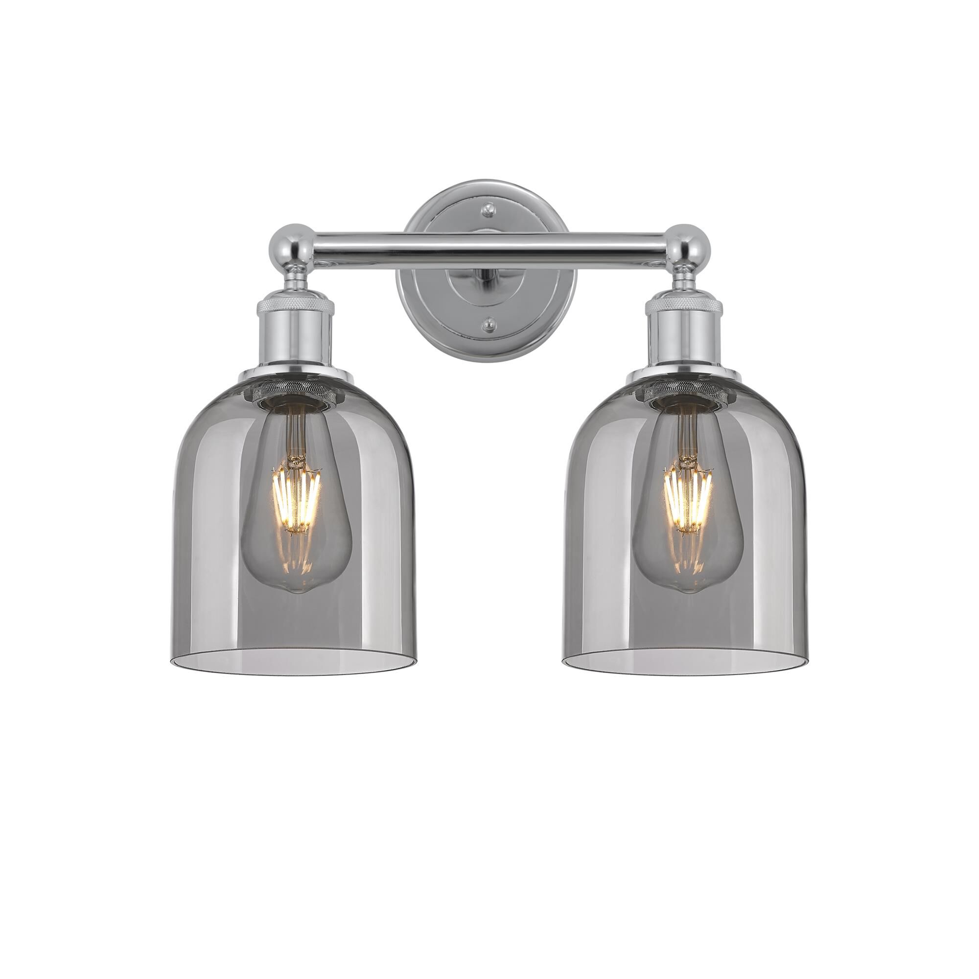 Shown in Polished Chrome finish and Light Smoke glass