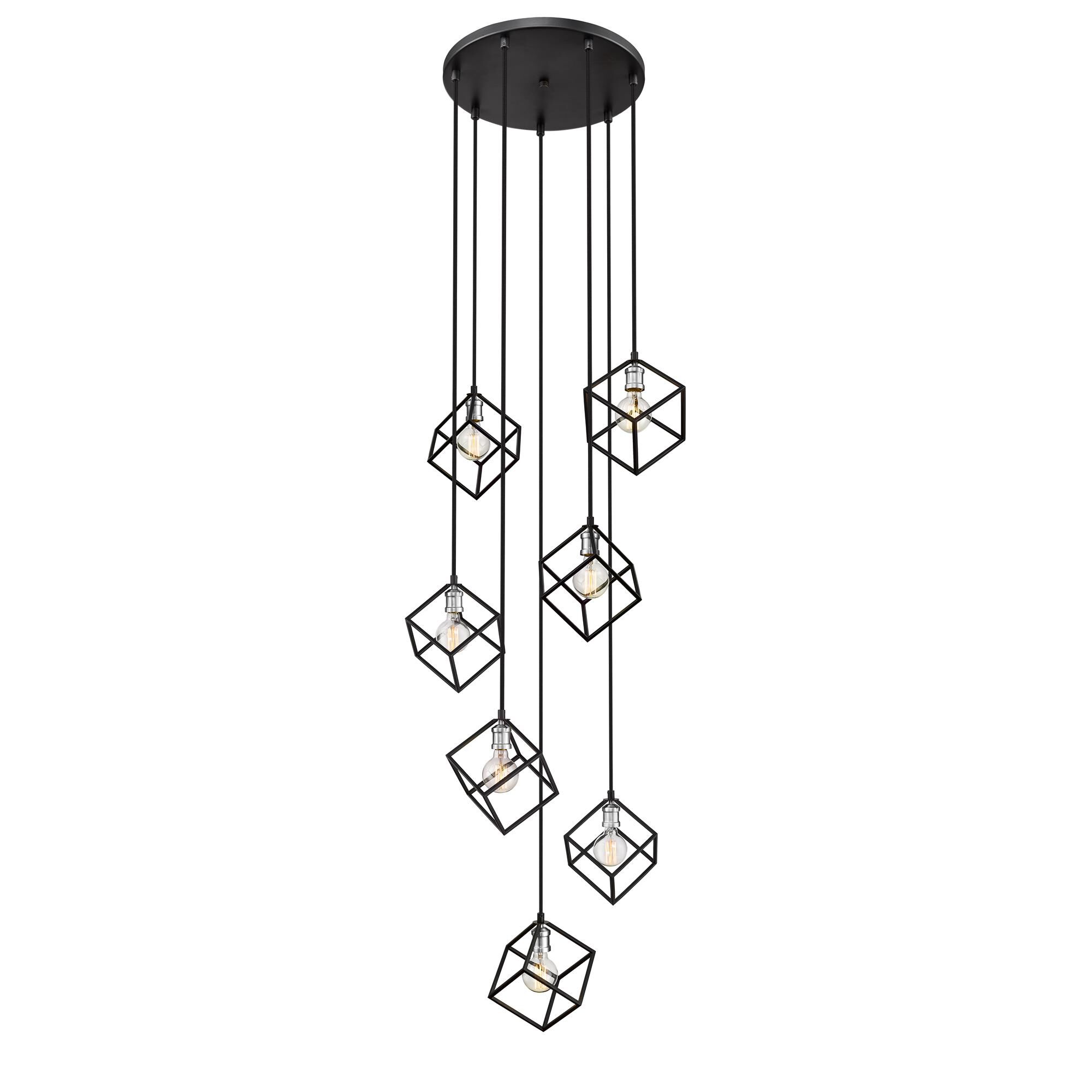 Vertical 23 Inch 7 Light Chandelier by Z-Lite