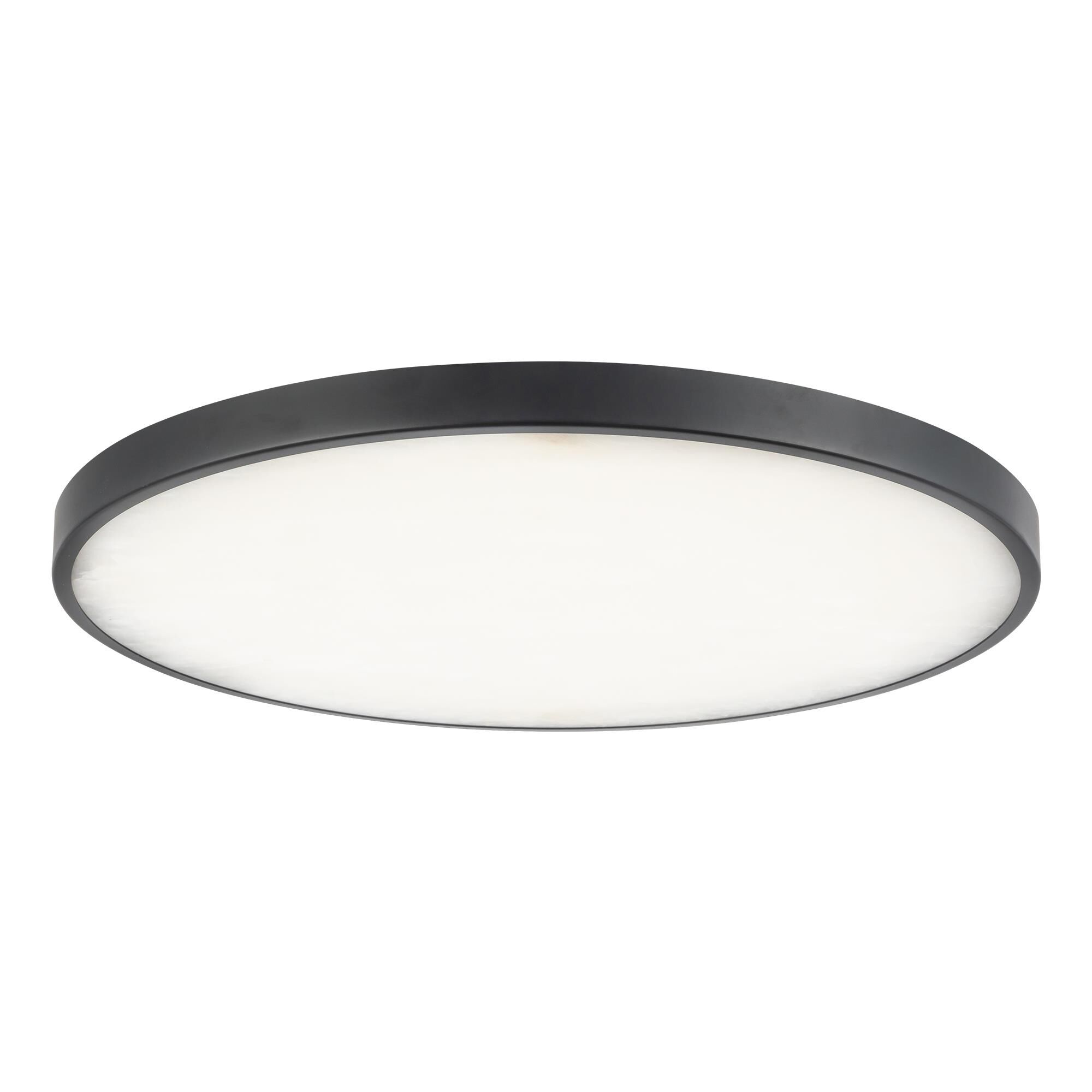 Shown in Matte Black finish and Alabaster glass