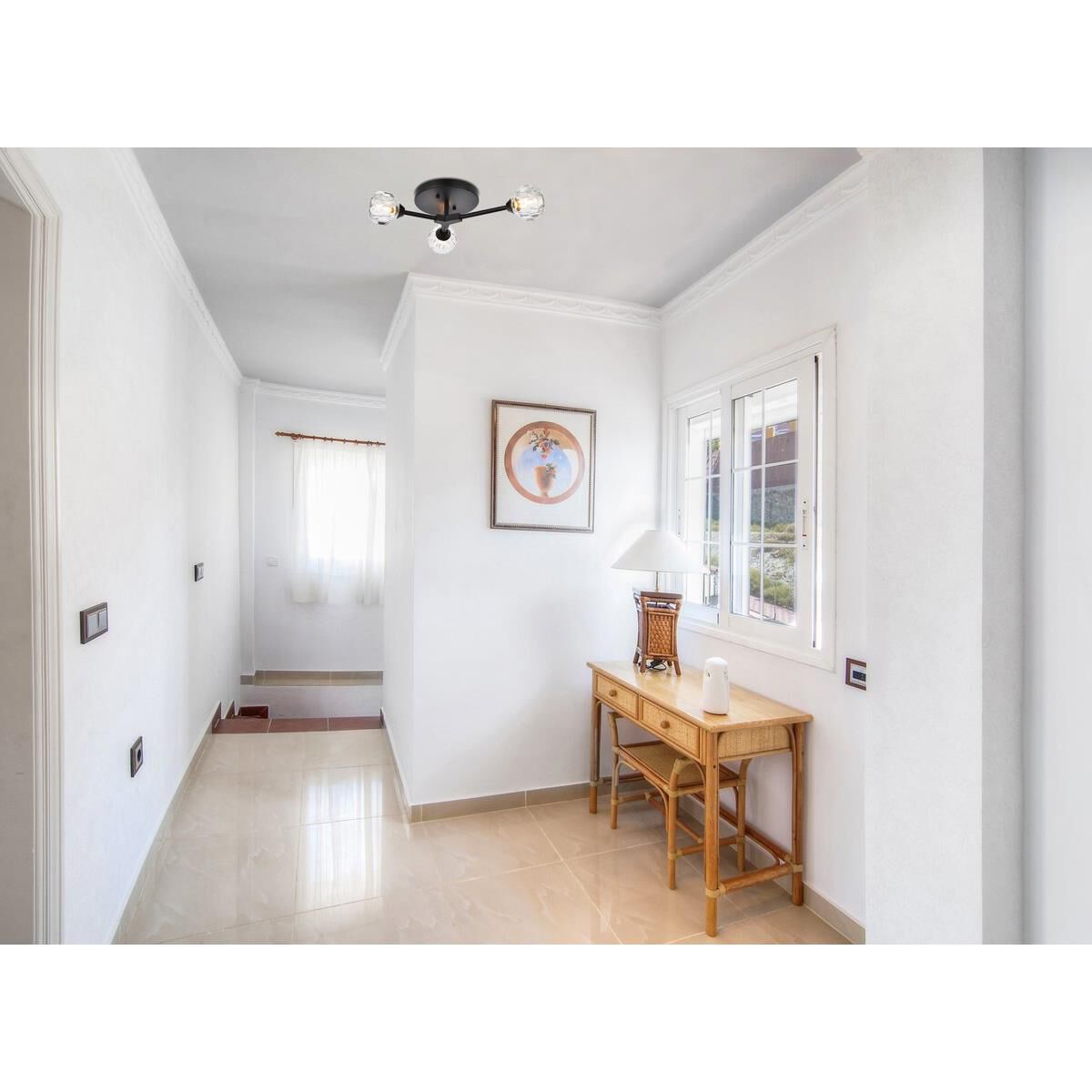 Shown in Black  finish and RC Clear crystal and Clear glass