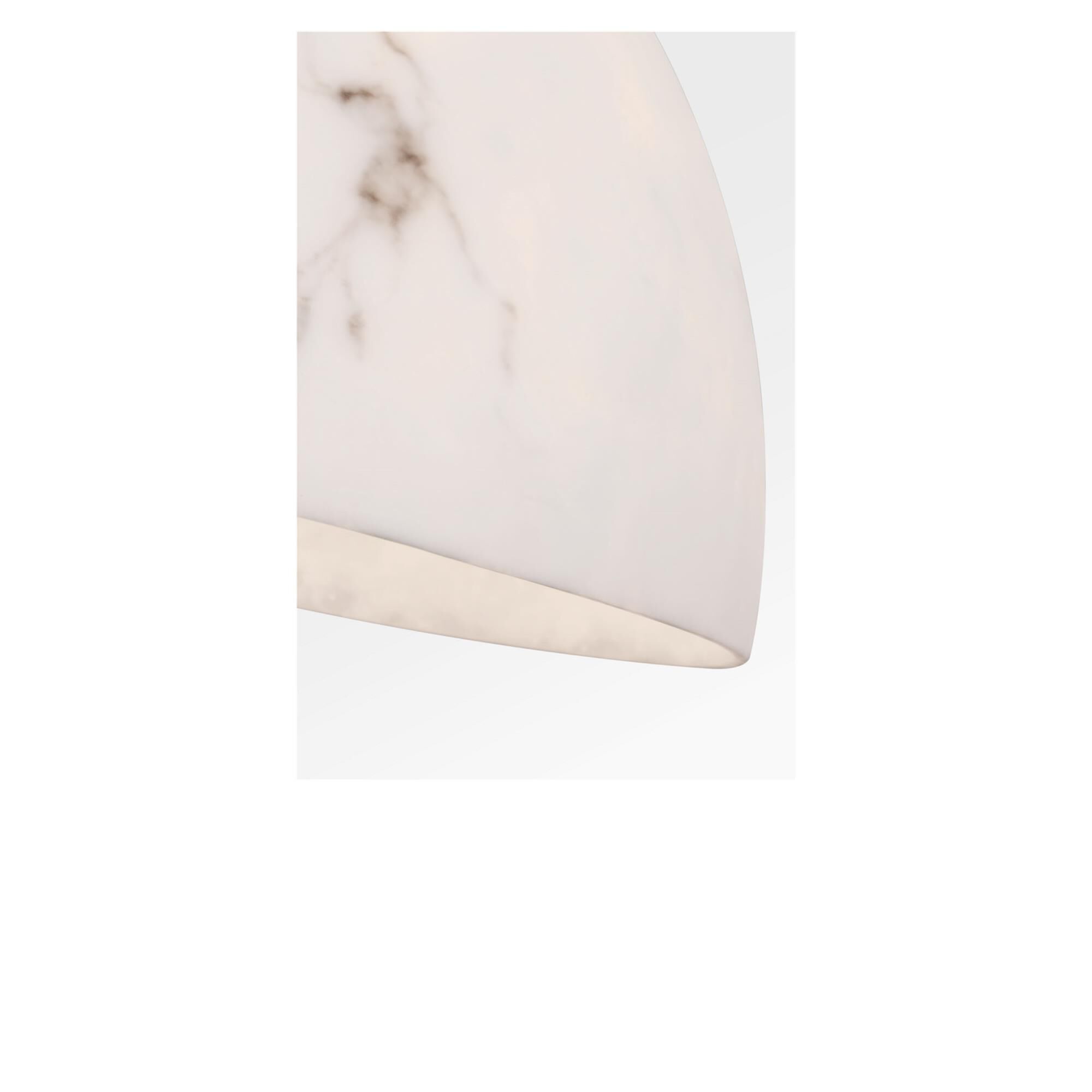 Shown in Burnished Brass finish and Faux Alabaster Resin shade