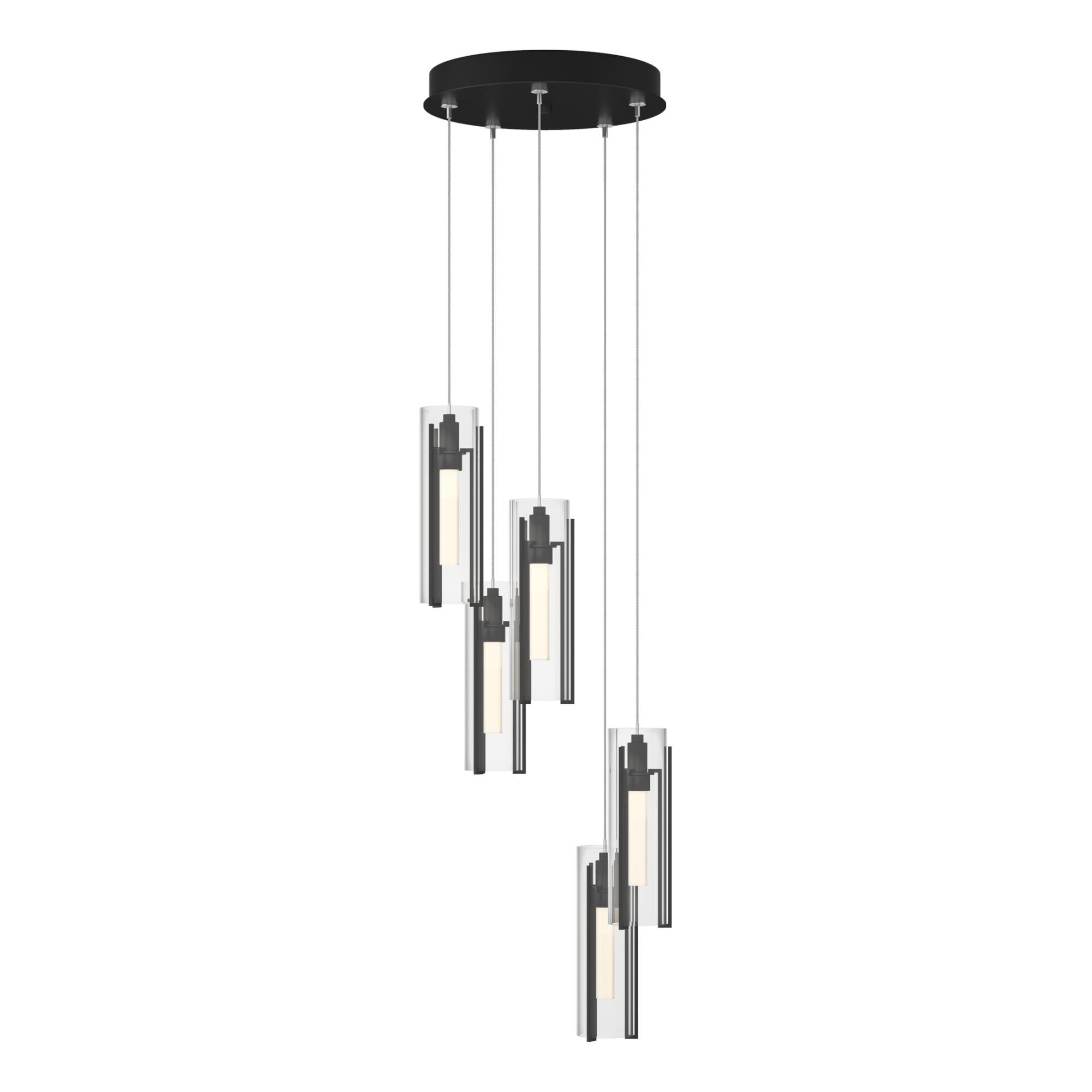 Exos Glass 14 Inch Multi Light Pendant by Hubbardton Forge