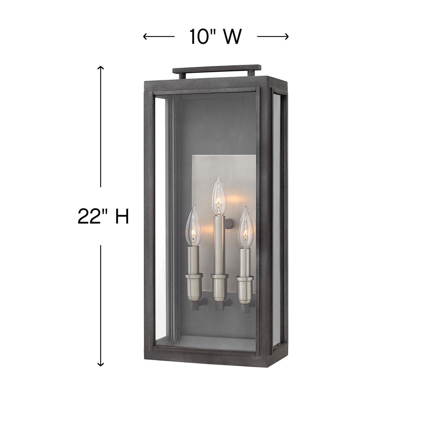 Sutcliffe 22 Inch Tall 3 Light Outdoor Wall Light by Hinkley Lighting