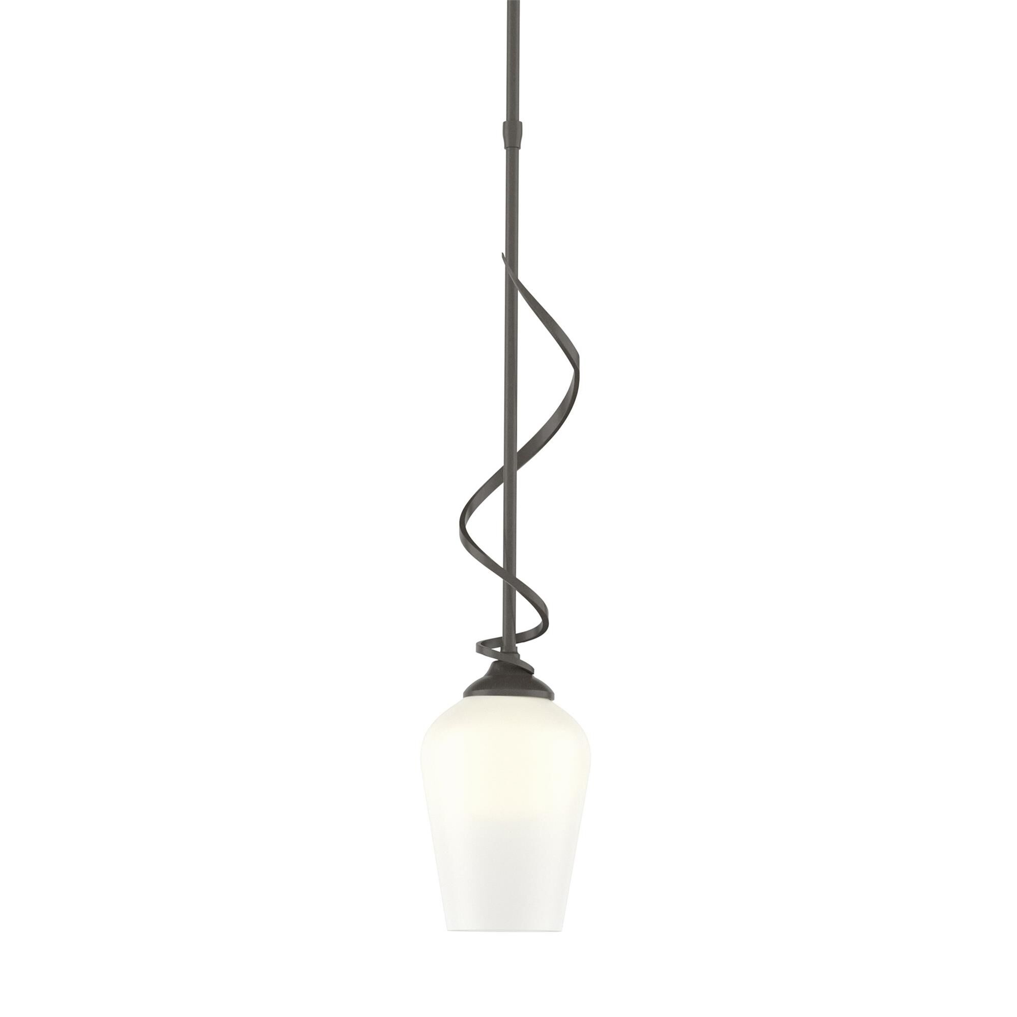 Shown in Dark Smoke finish and Opal glass