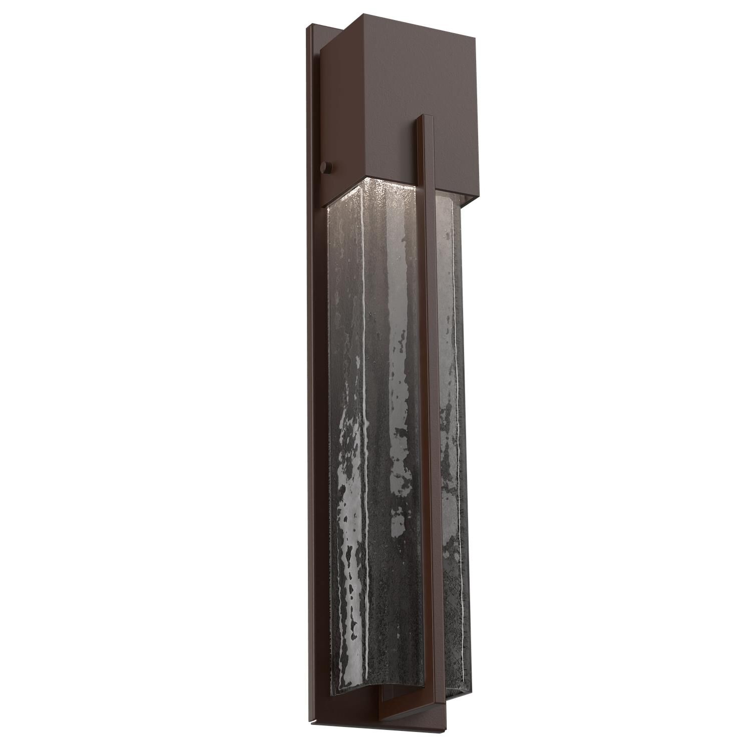 Shown in Statuary Bronze finish and Smoke Granite glass