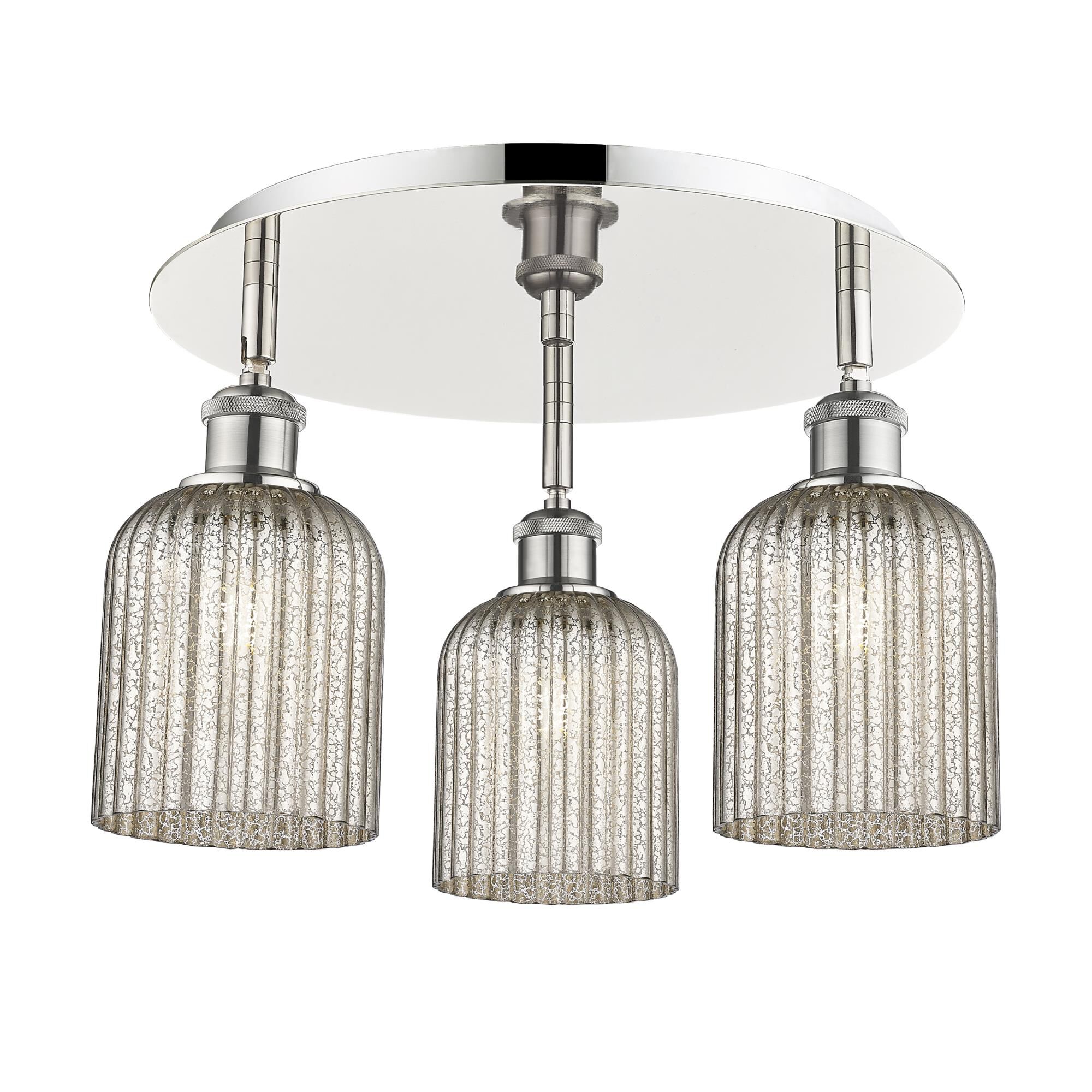 Shown in Polished Nickel finish and Mercury shade