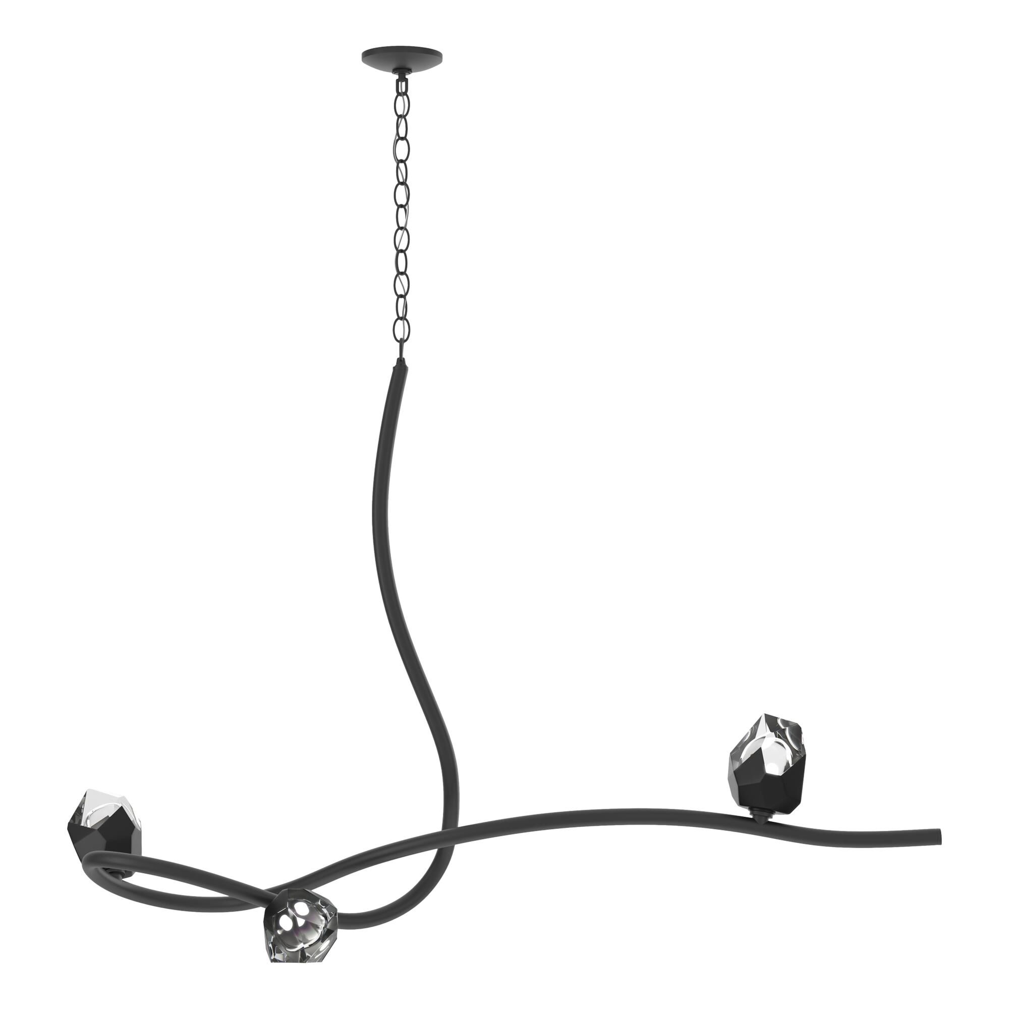 Shown in Black finish and Black Crystal glass