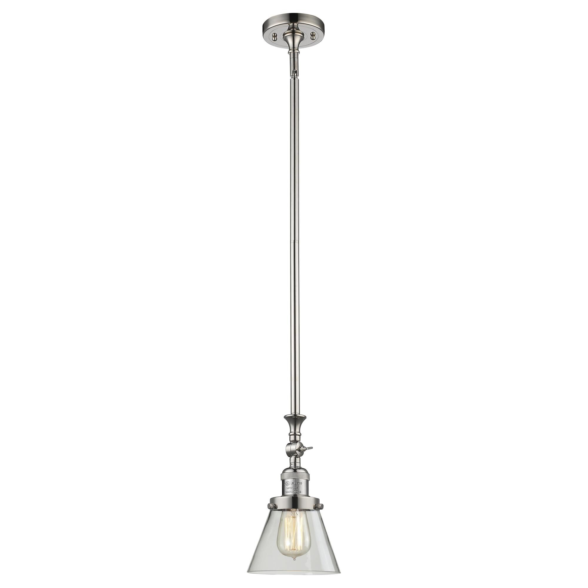 Shown in Polished Nickel finish and Clear glass