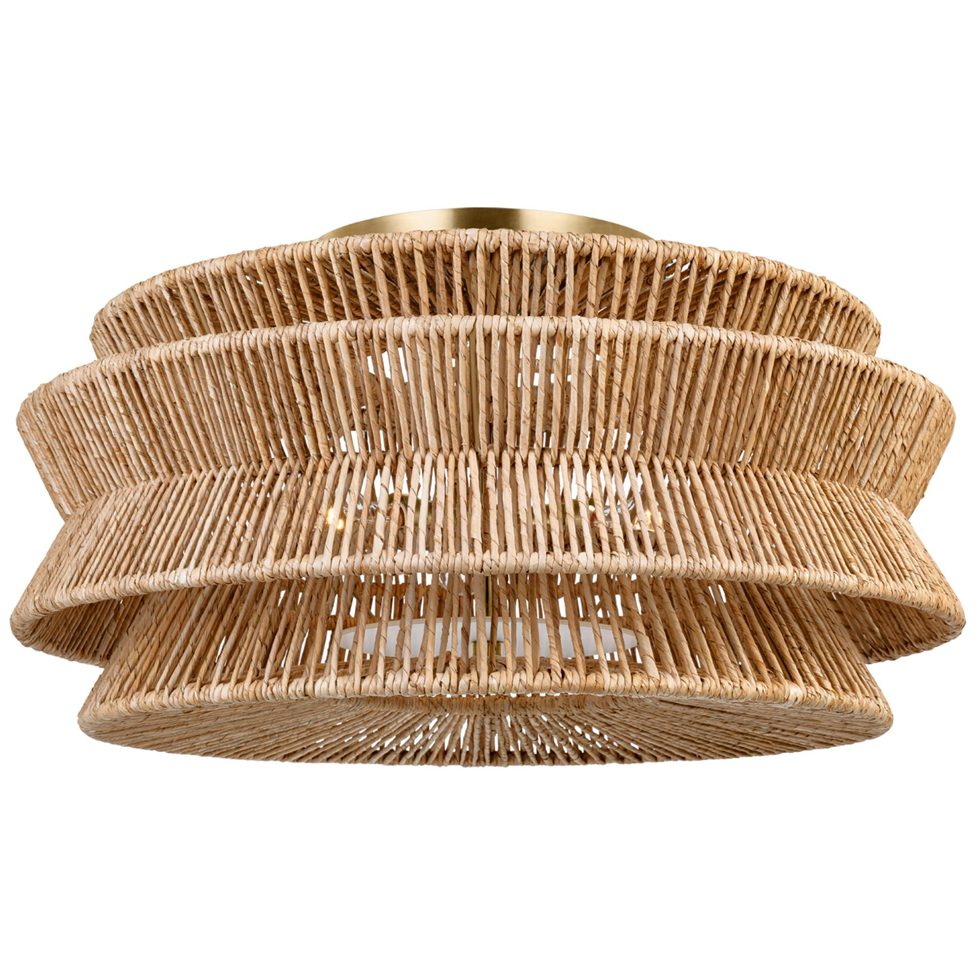 Shown in Antique Burnished Brass and Natural Abaca finish
