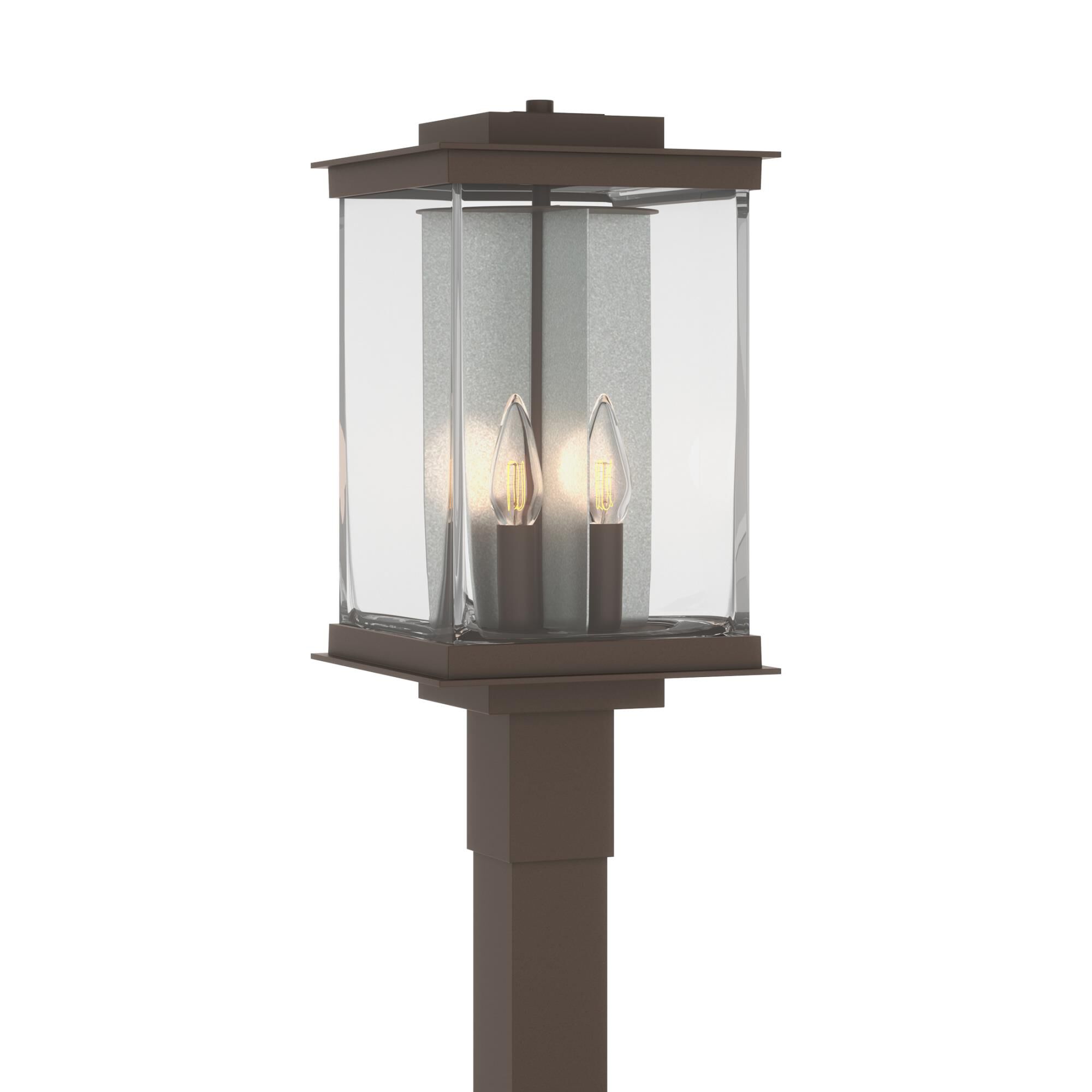 Shown in Coastal Bronze finish and Clear glass and Translucent Vintage Platinum accent