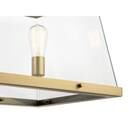 Shown in Brushed Natural Brass finish and Clear glass