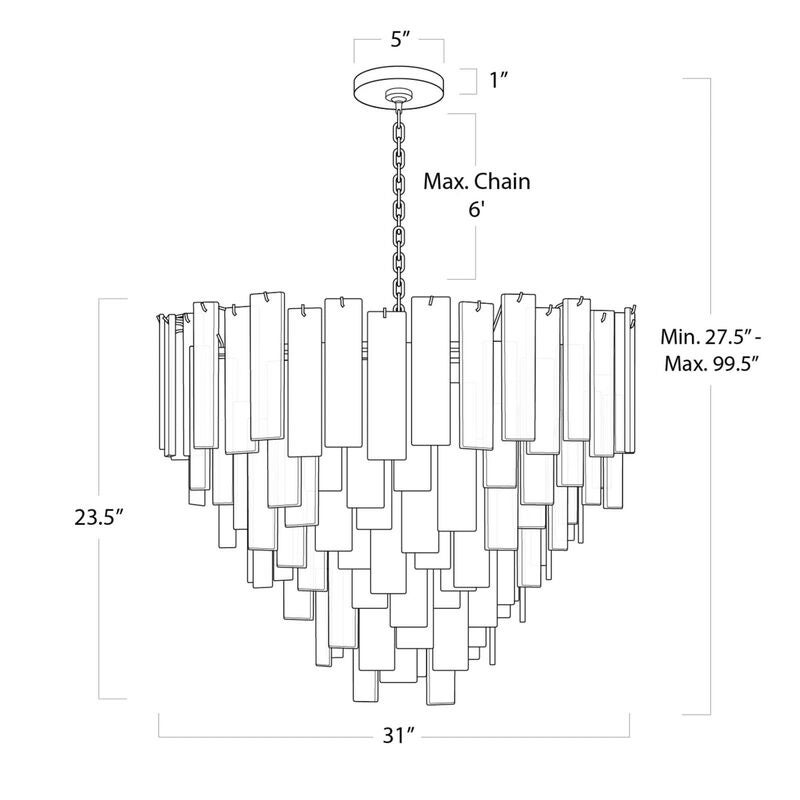 Glacier Medium Chandelier by Regina Andrew