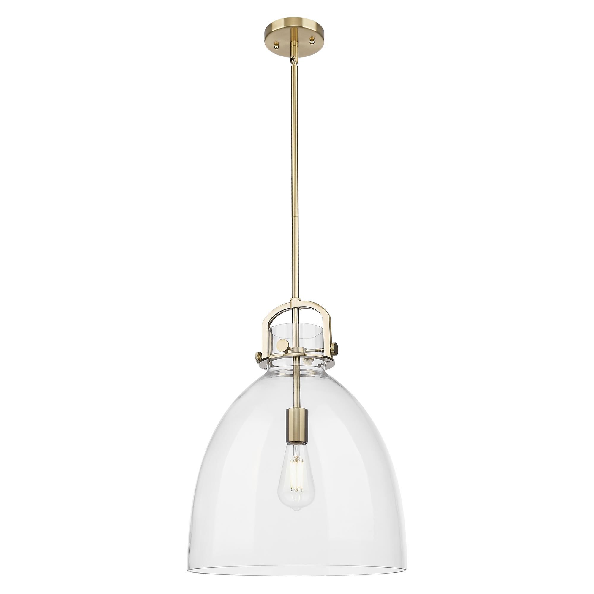 Shown in Champagne Bronze finish and Clear shade