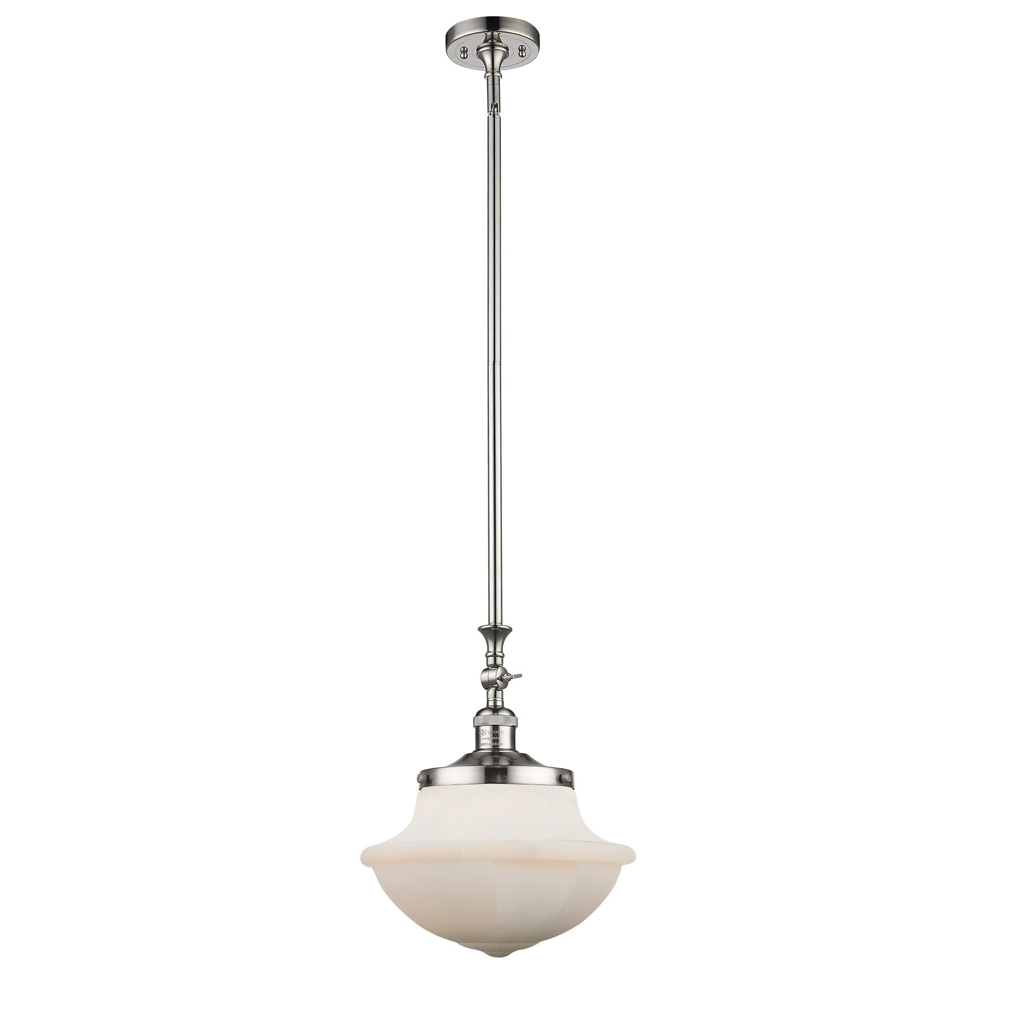 Shown in Polished Nickel finish and Matte White glass