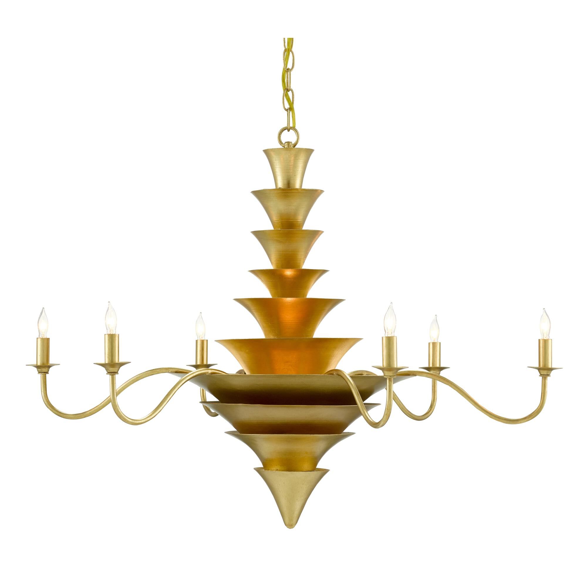 Shown in Contemporary Gold Leaf/Painted Contemporary Gold finish