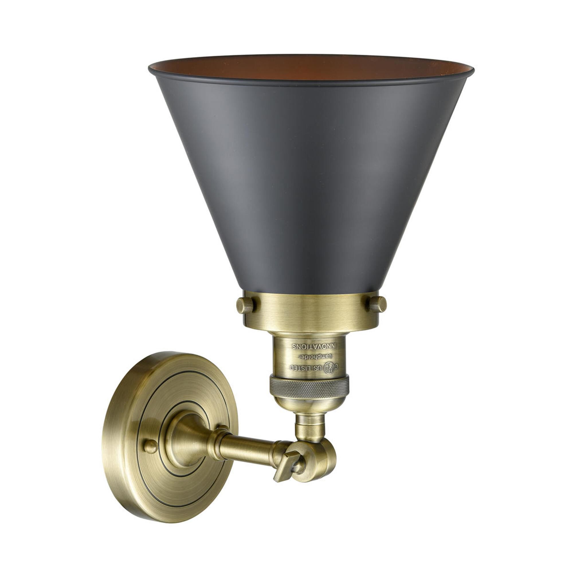 Shown in Antique Brass finish and Antique Brass Appalachian shade