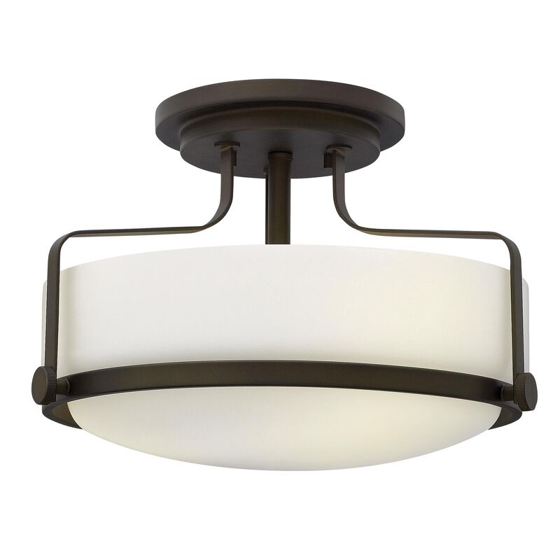 Harper 14 Inch 3 Light Semi Flush Mount by Hinkley
