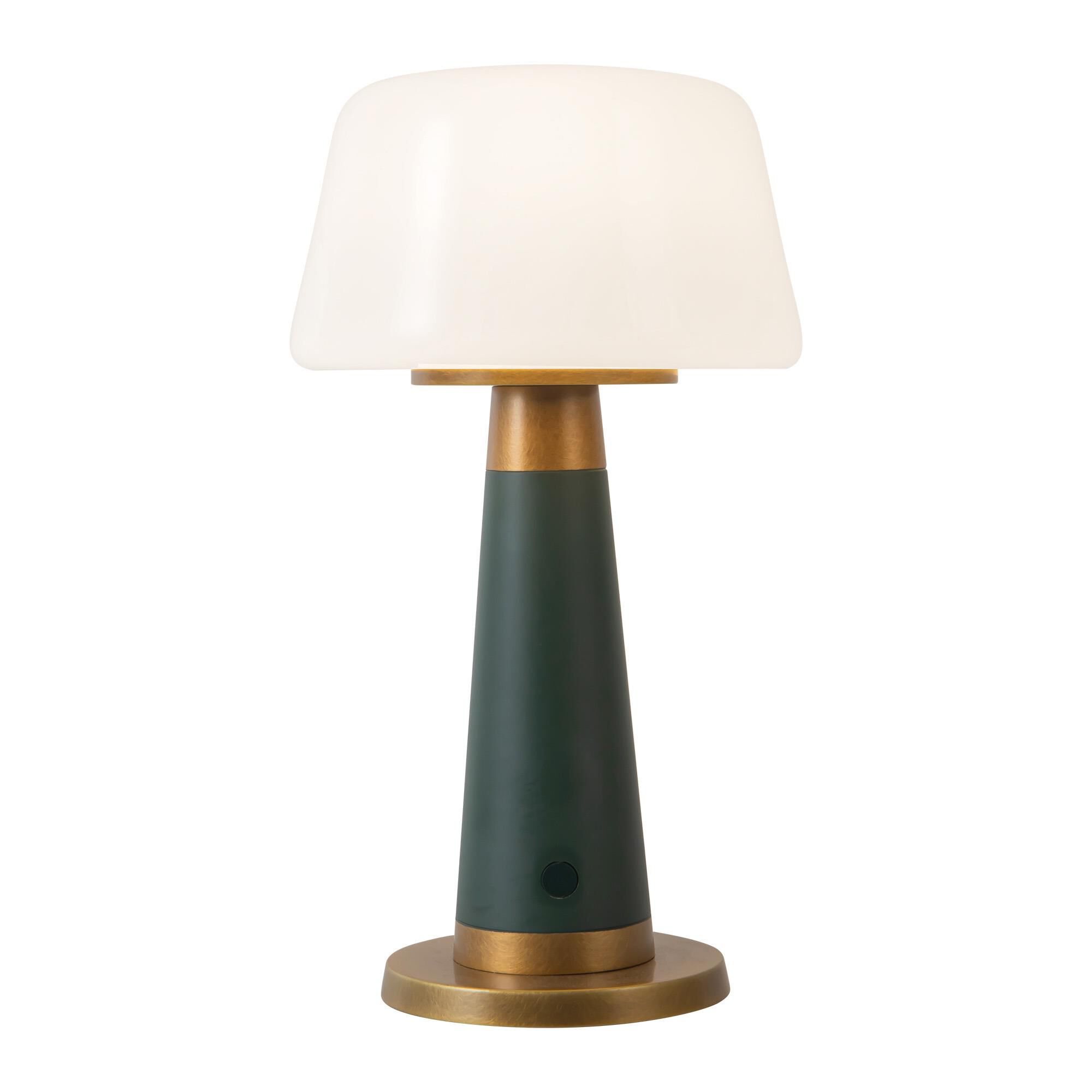 Shown in Pine Green finish and Opal glass
