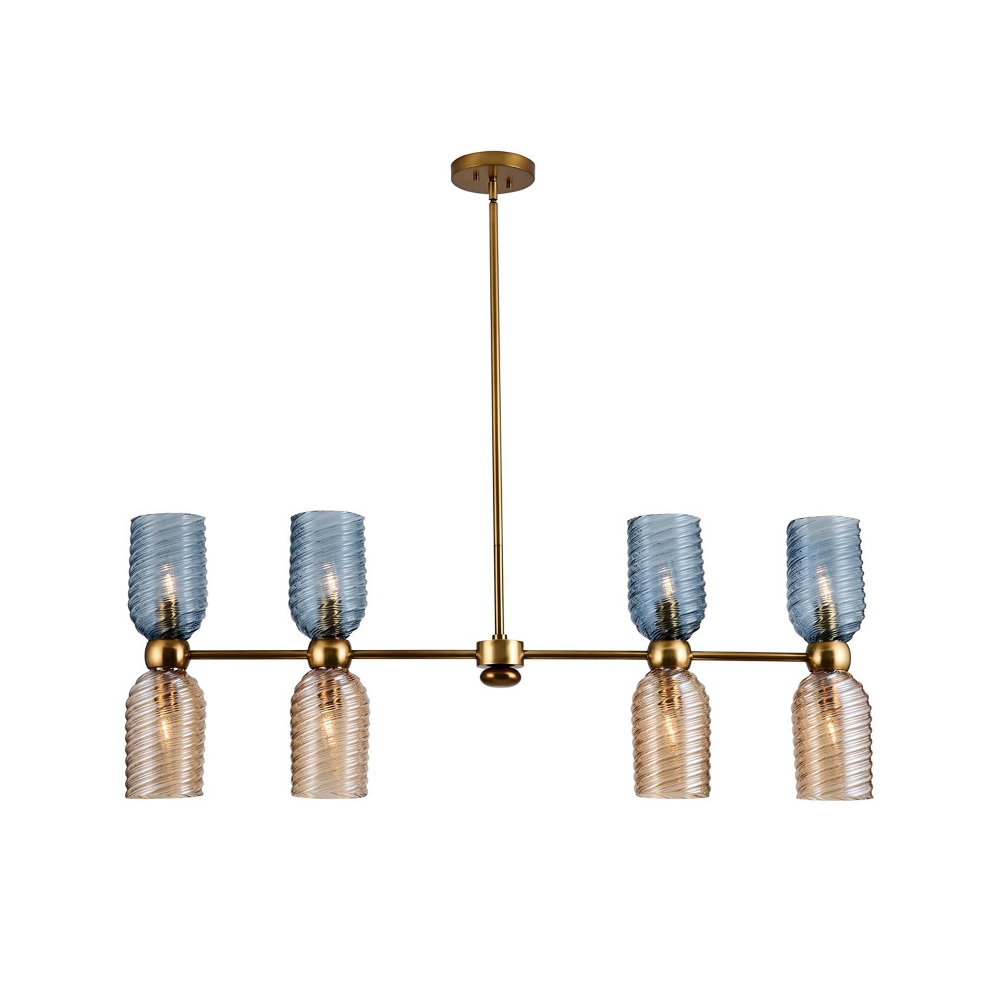 Azul 48 Inch 8 Light Linear Suspension Light by Kalco Lighting