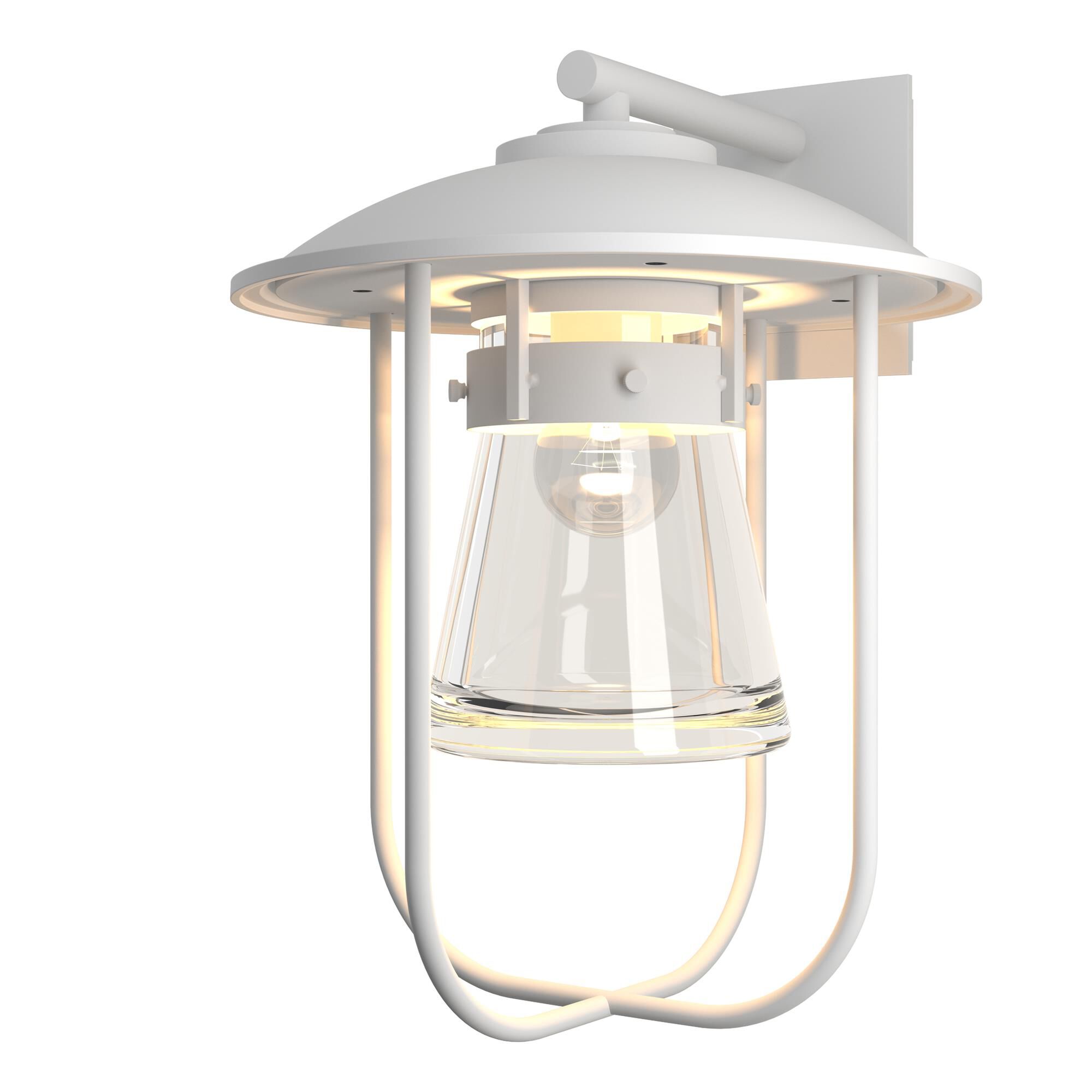 Shown in Coastal White finish and Clear glass