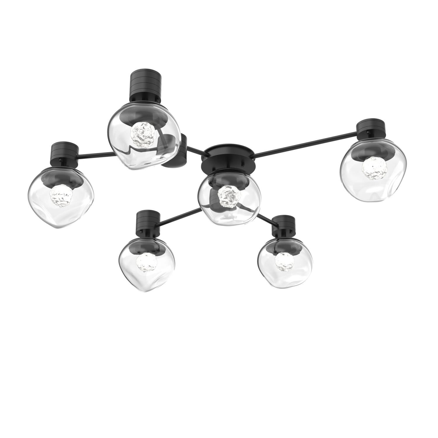 Levi Wilson Luna 37 Inch Semi Flush Mount by Hammerton Studio