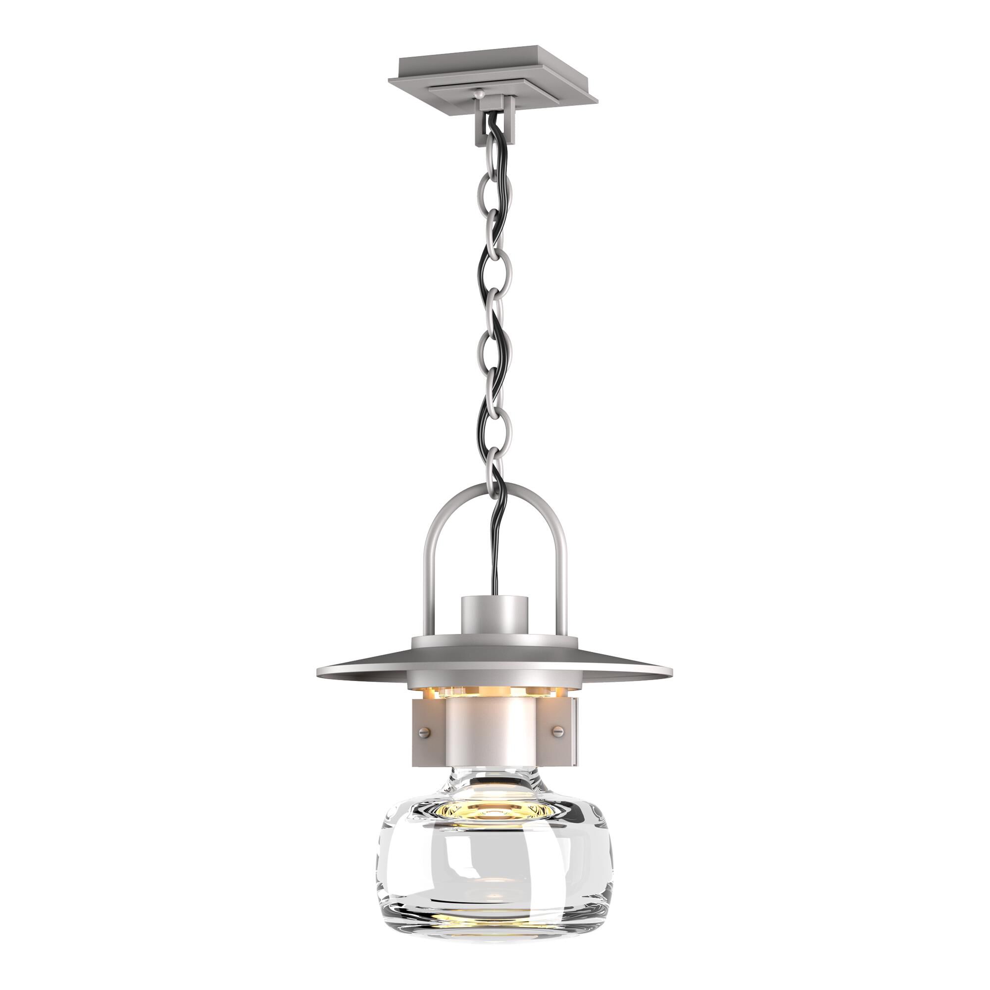 Shown in Coastal Burnished Steel finish and Clear glass
