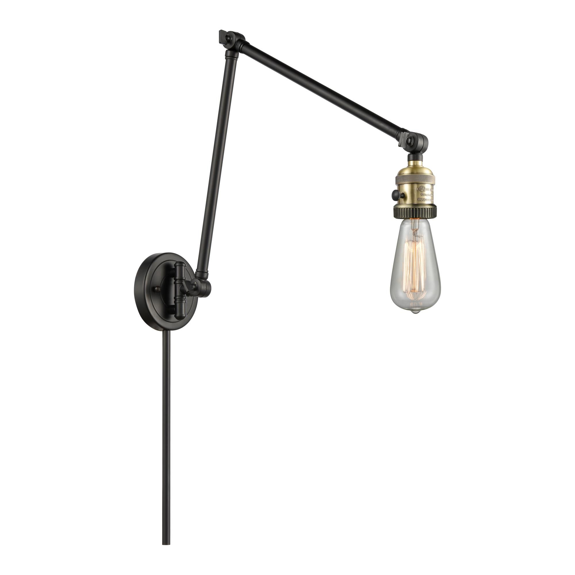 Bruno Marashlian Bare Bulb Wall Swing Lamp by Innovations Lighting