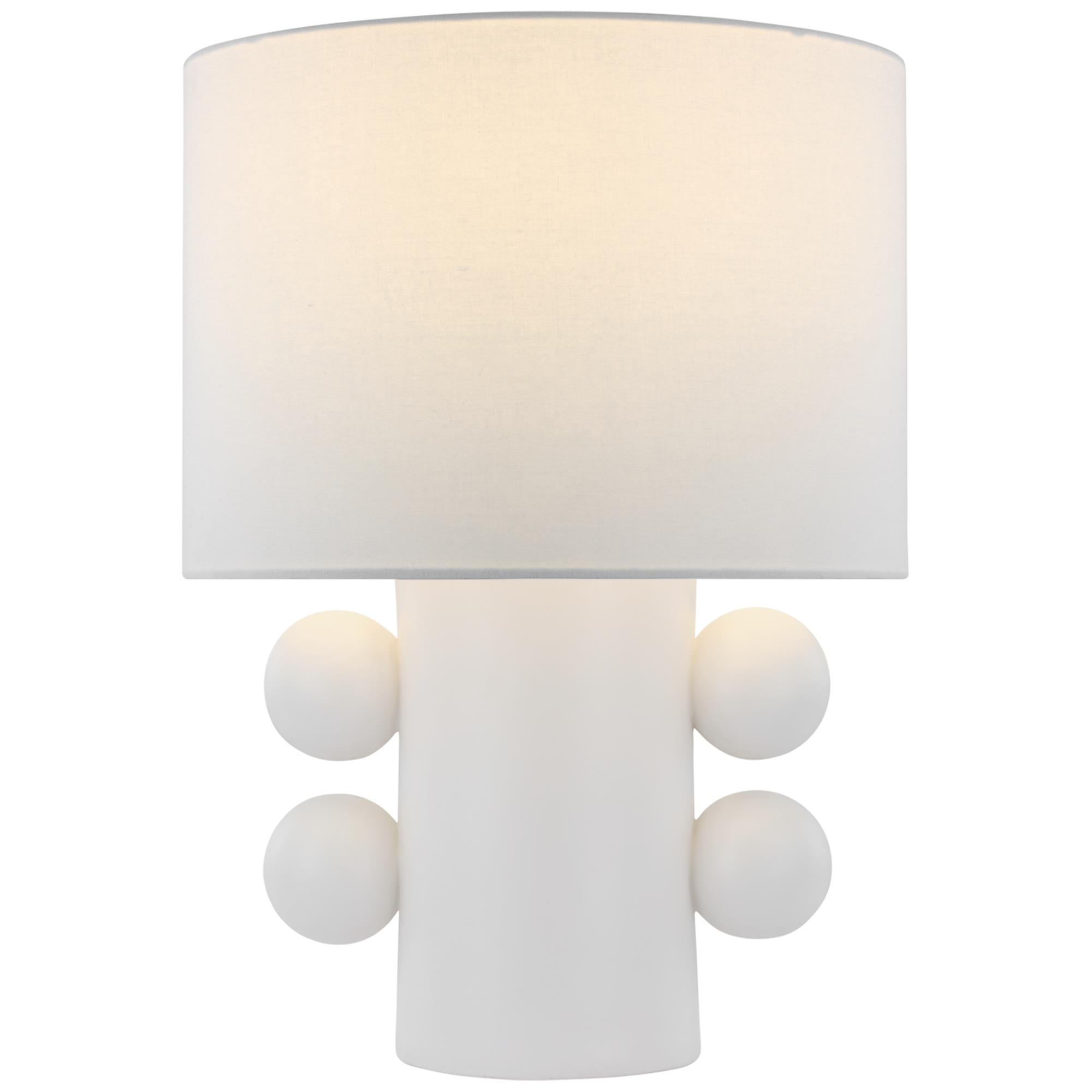 Shown in Plaster White finish and Linen shade