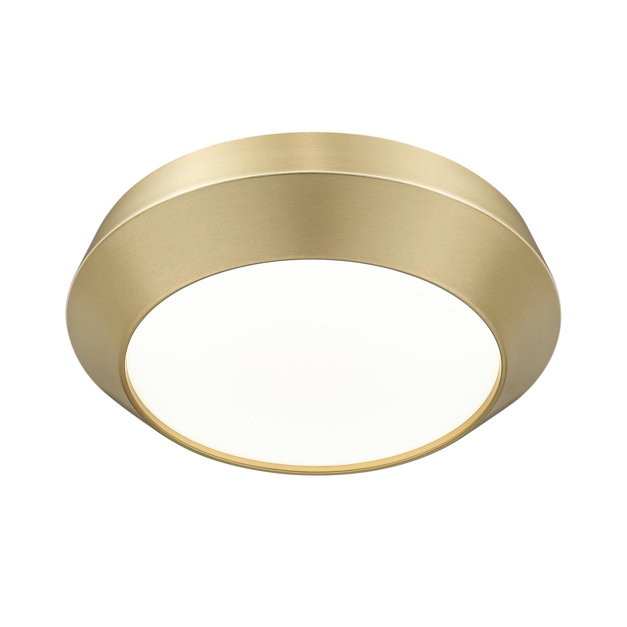 Shown in Modern Gold finish and White glass