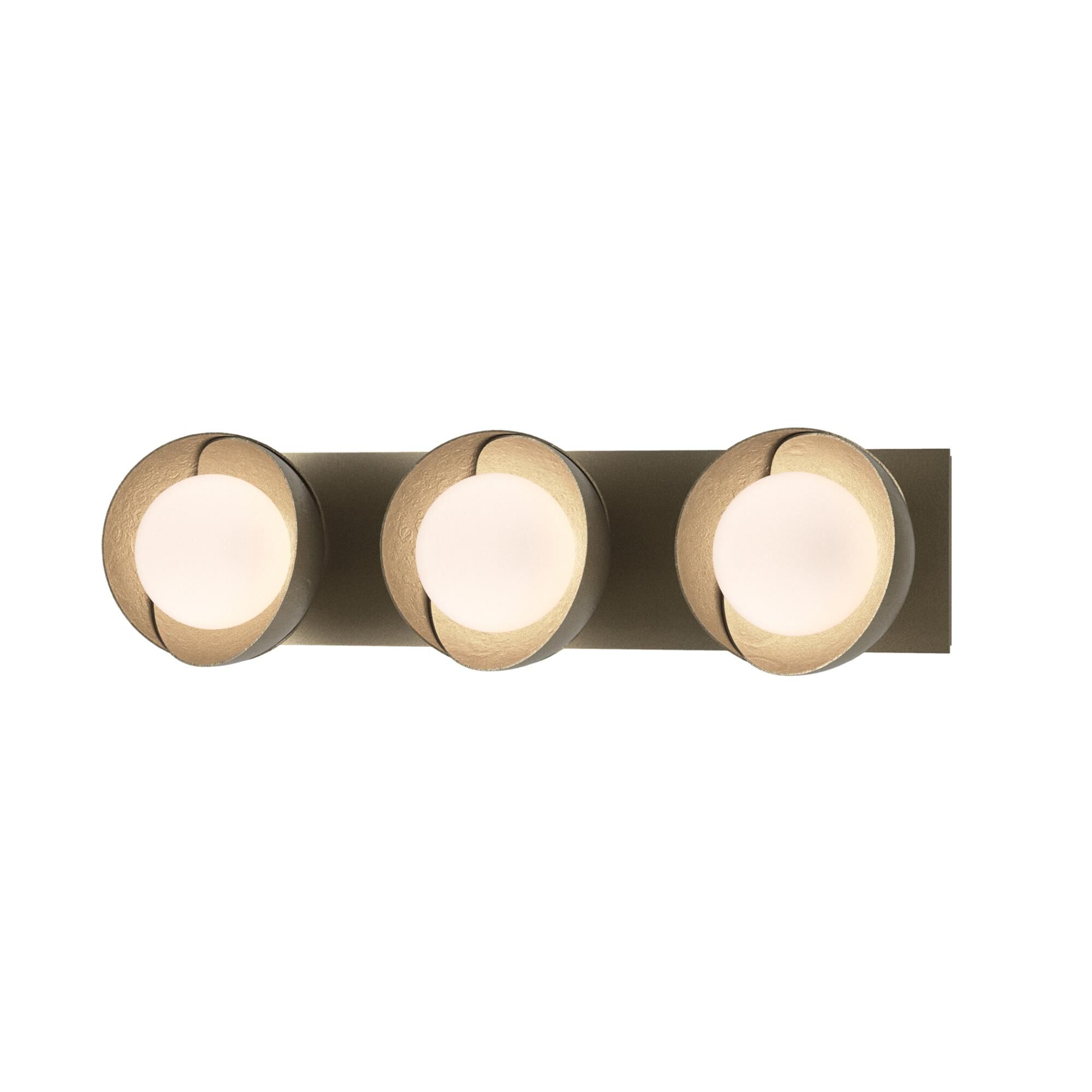 Shown in Soft Gold finish and Opal glass and Soft Gold (84) accent