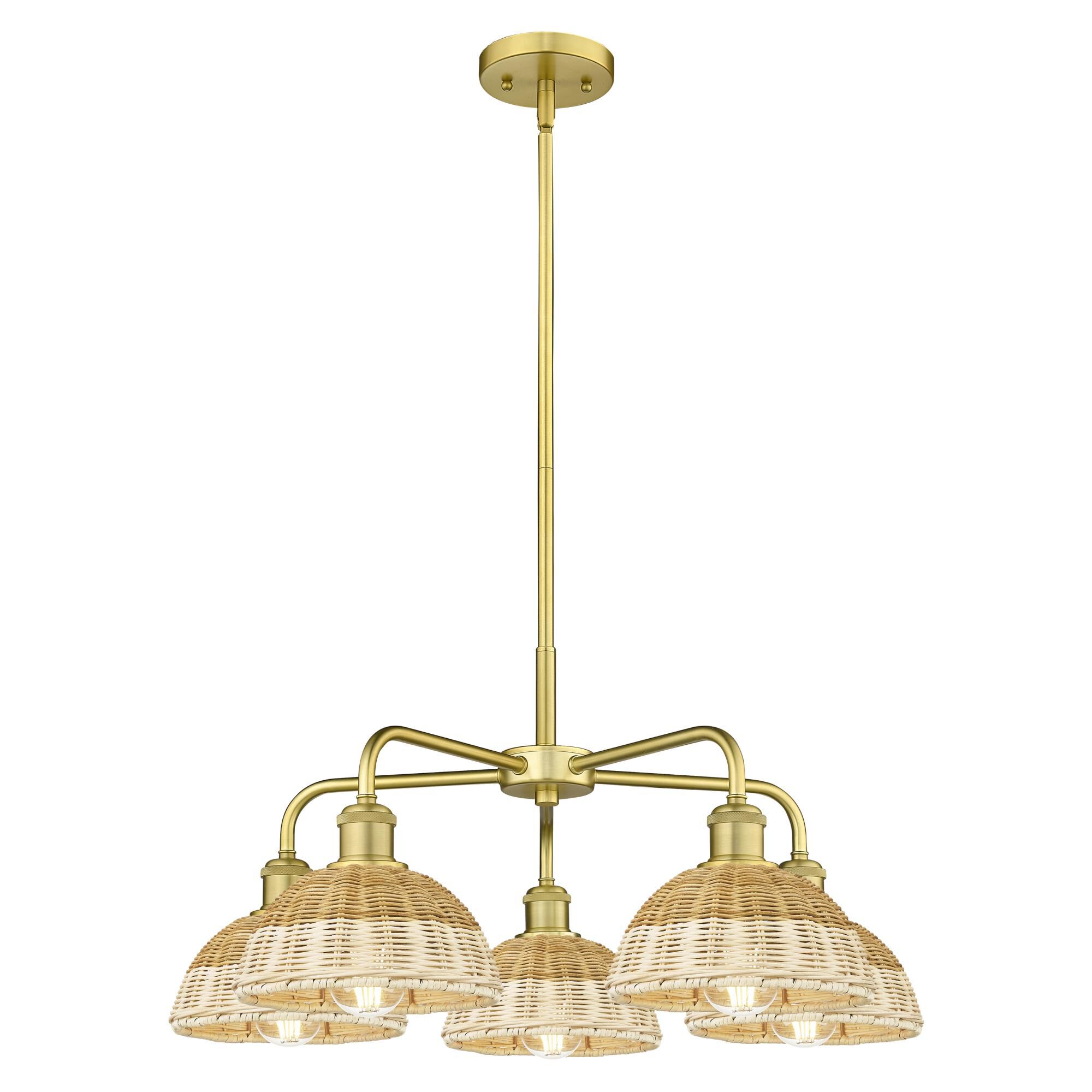 Shown in Satin Gold finish and Natural shade