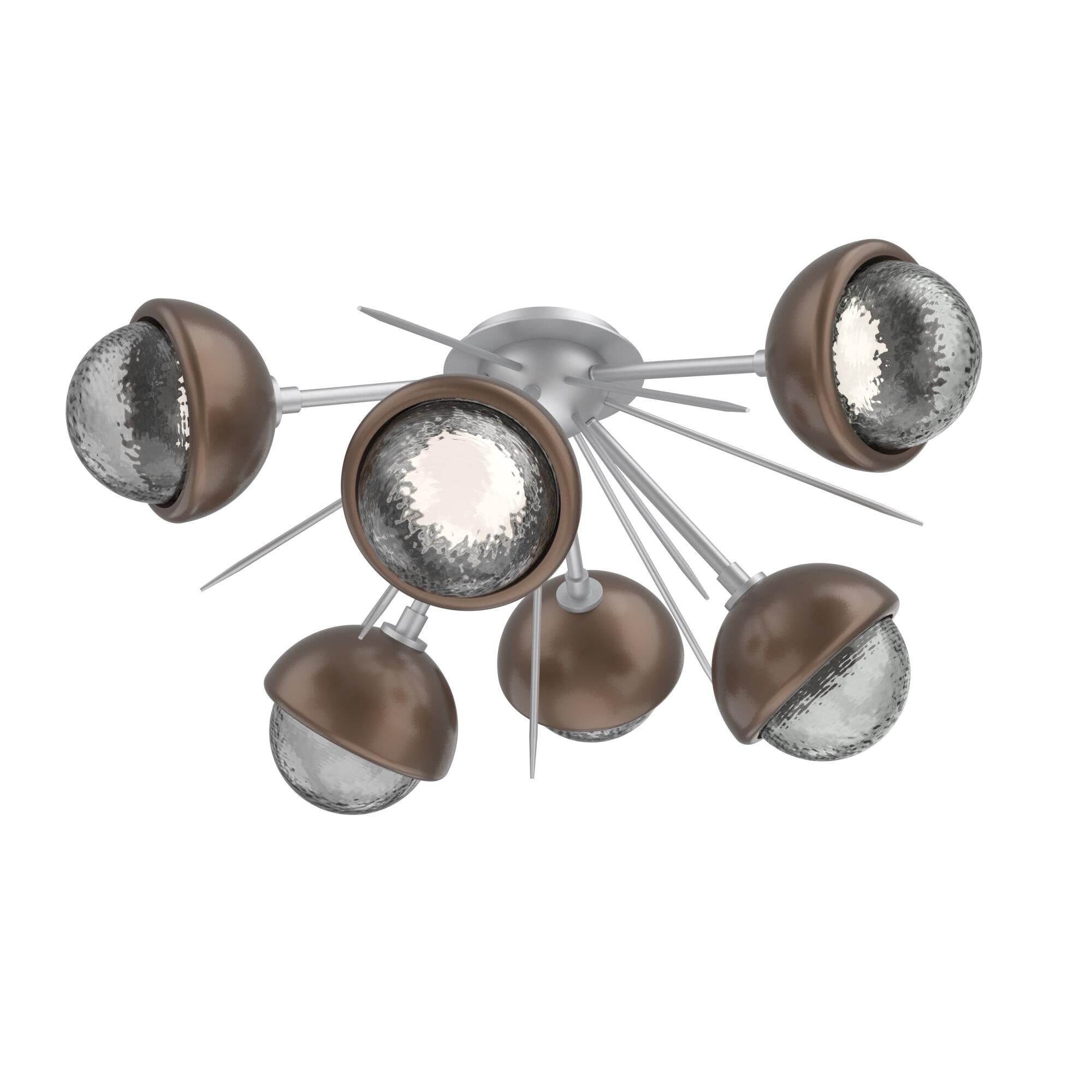 Shown in Classic Silver finish and Smoke glass and Burnished Bronze accent