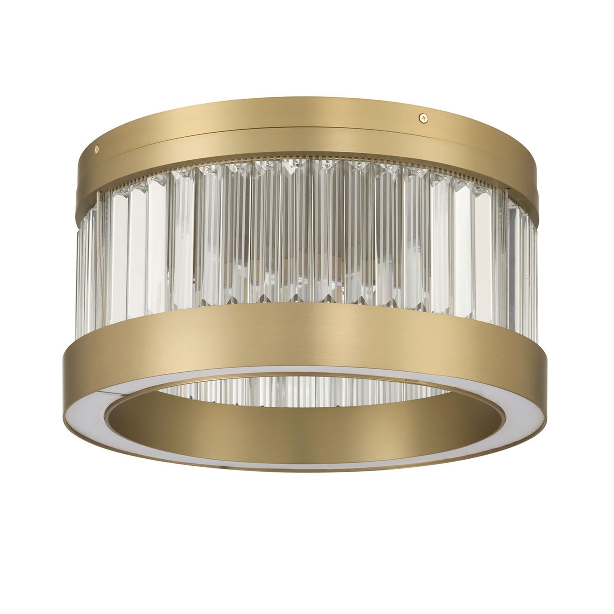 Shown in Gold finish and Clear Crystal glass