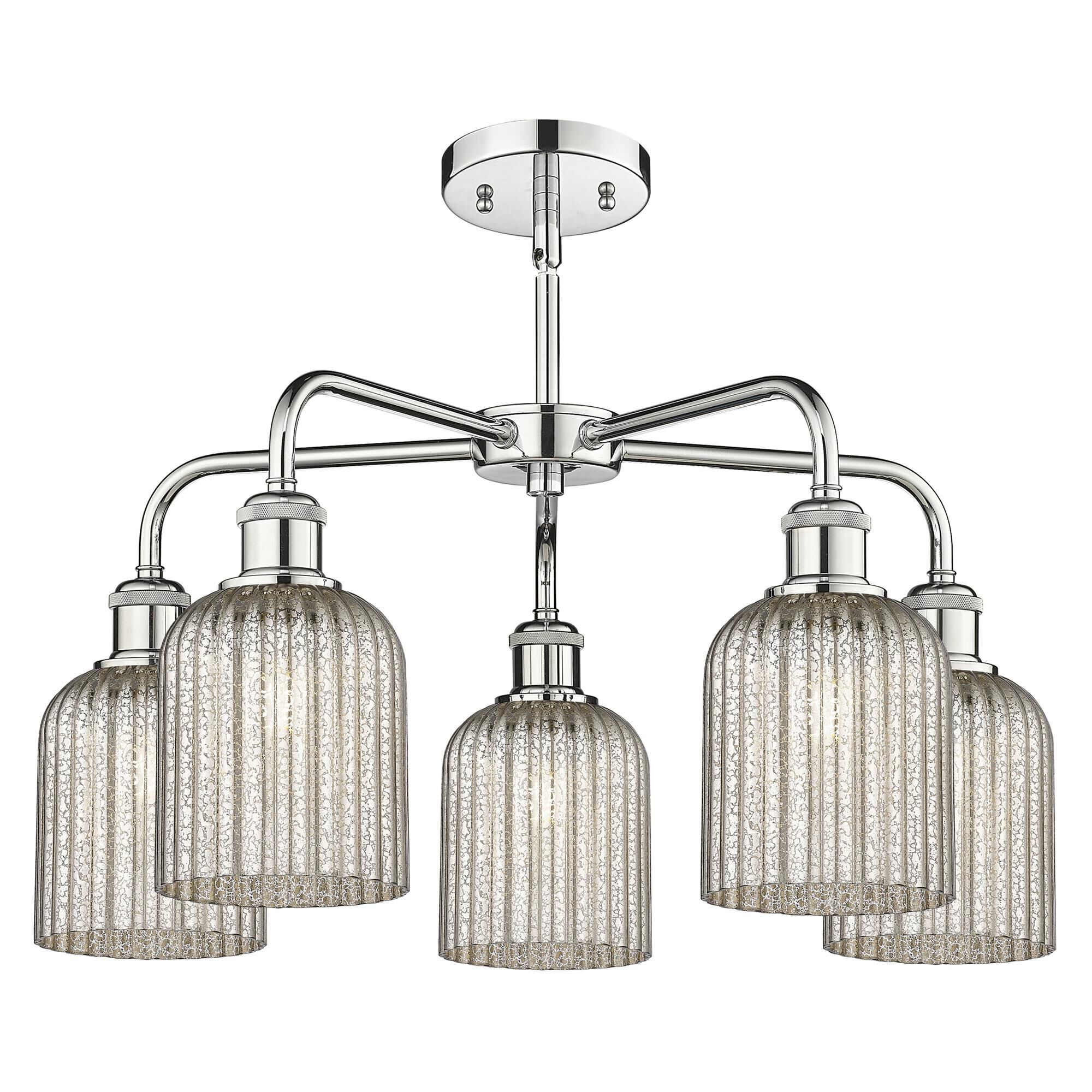 Shown in Polished Chrome finish and Mercury shade