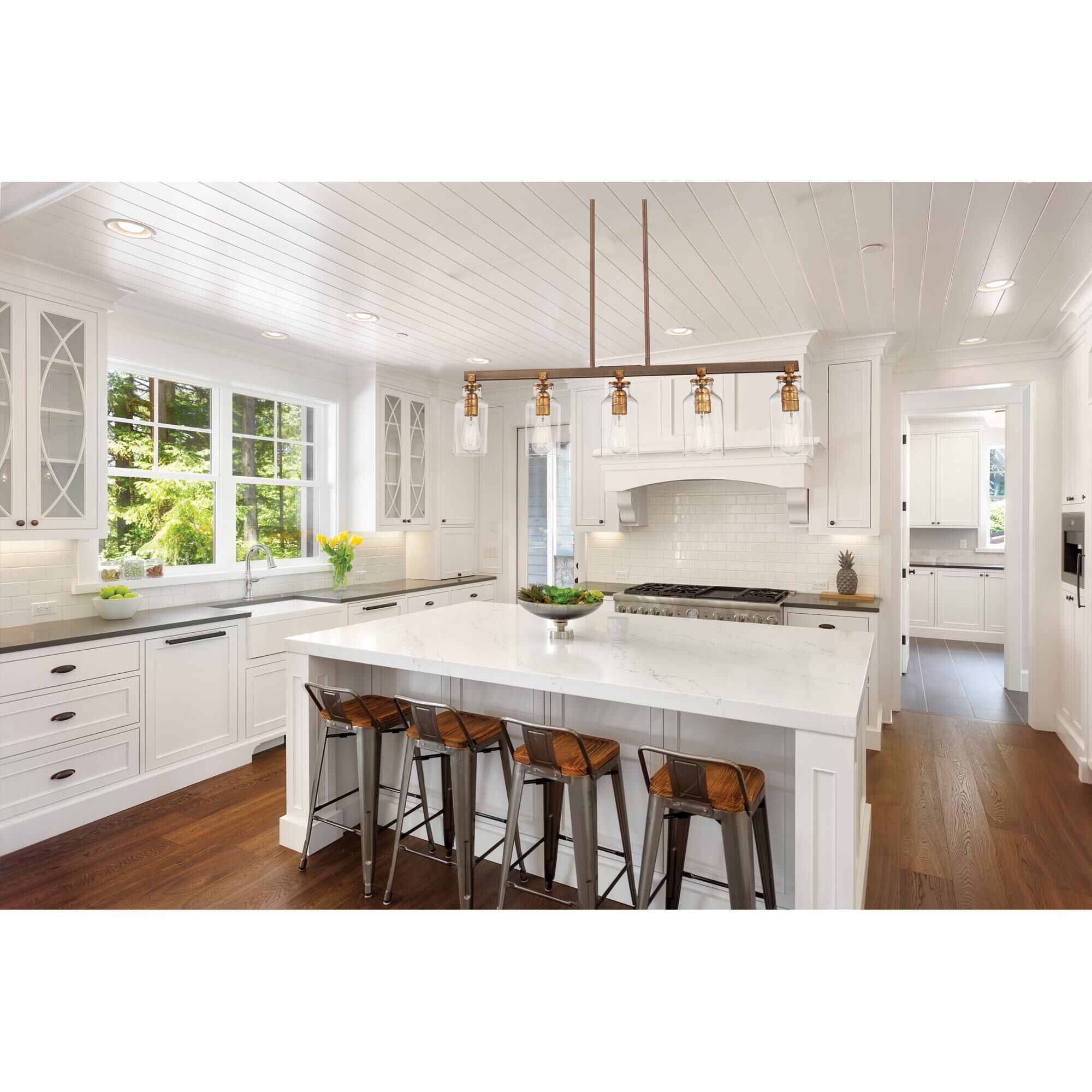 Morrow 38 Inch 5 Light Linear Suspension Light by Minka Lavery