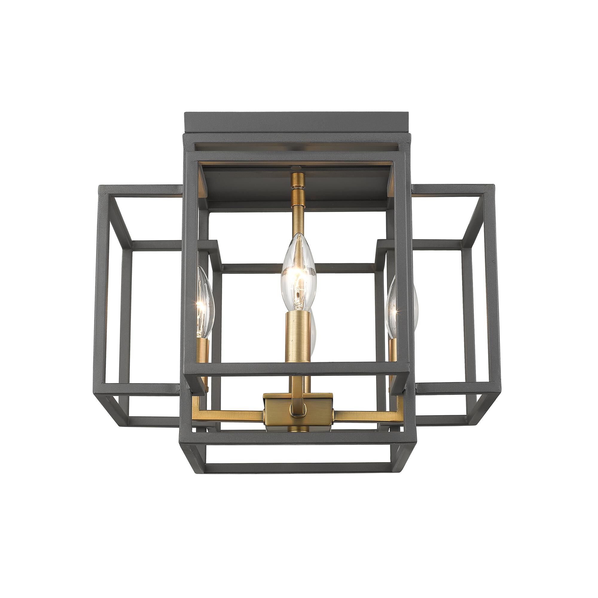 Shown in Bronze + Olde Brass finish and --- glass and --- shade