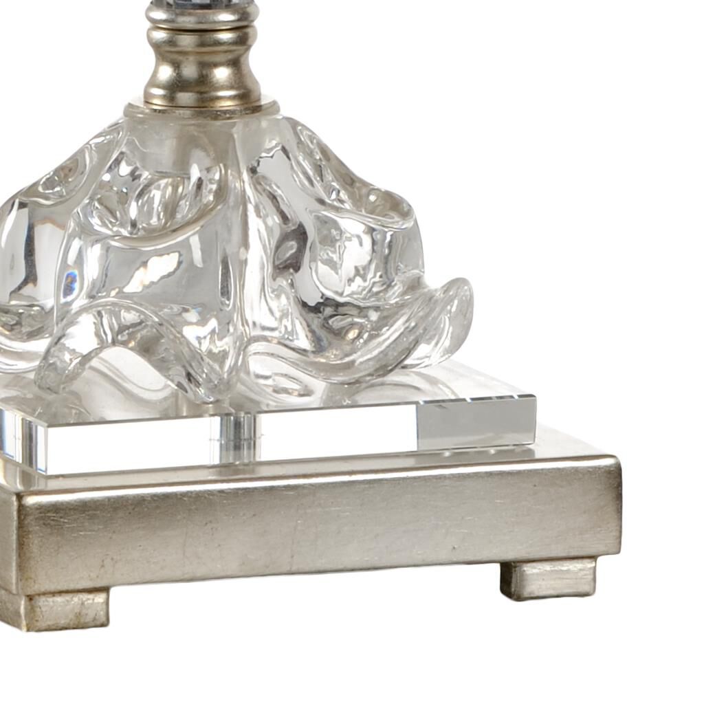 Shown in Nickel With Crystal finish and Clear And Beige shade