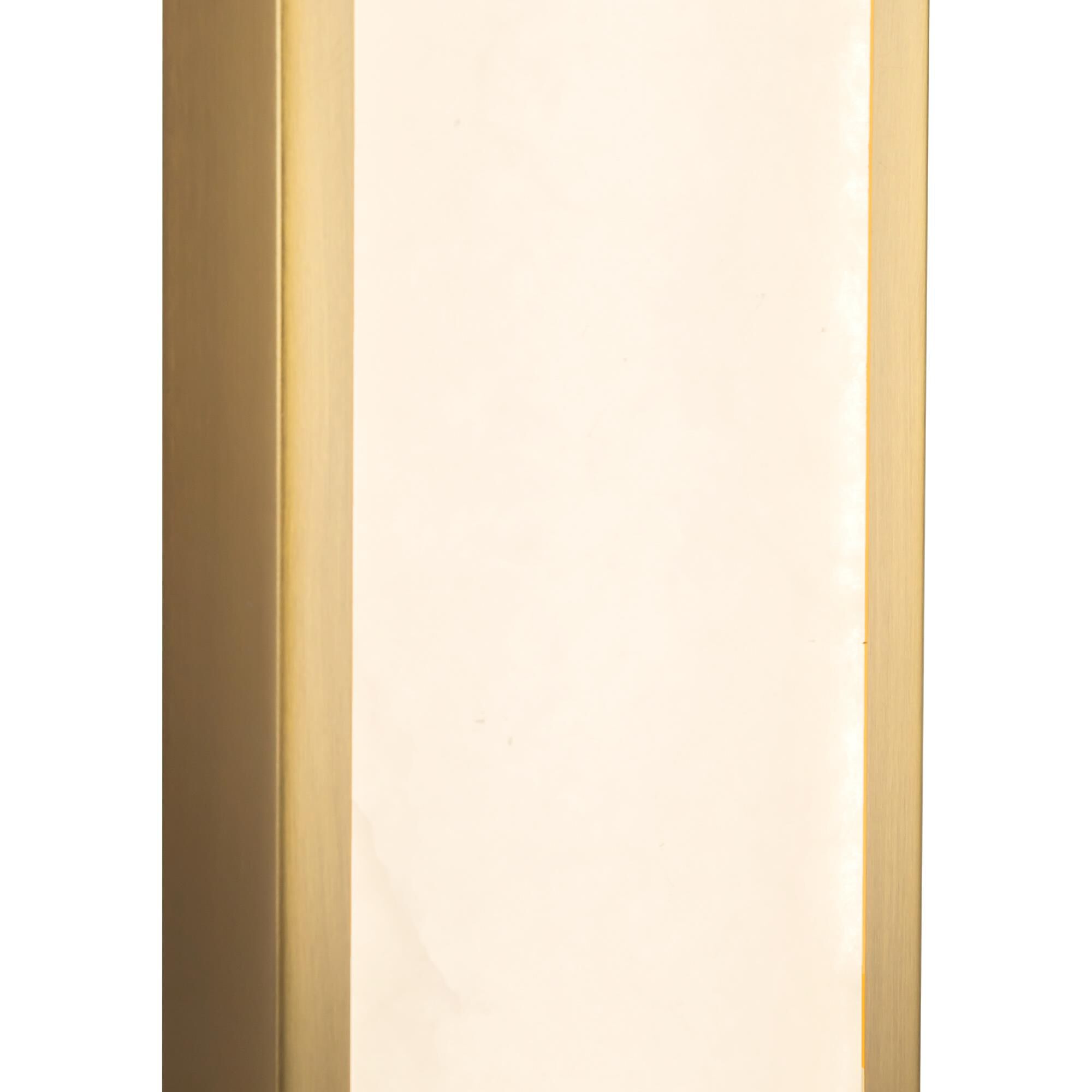 Shown in Brushed Gold finish and Alabaster glass