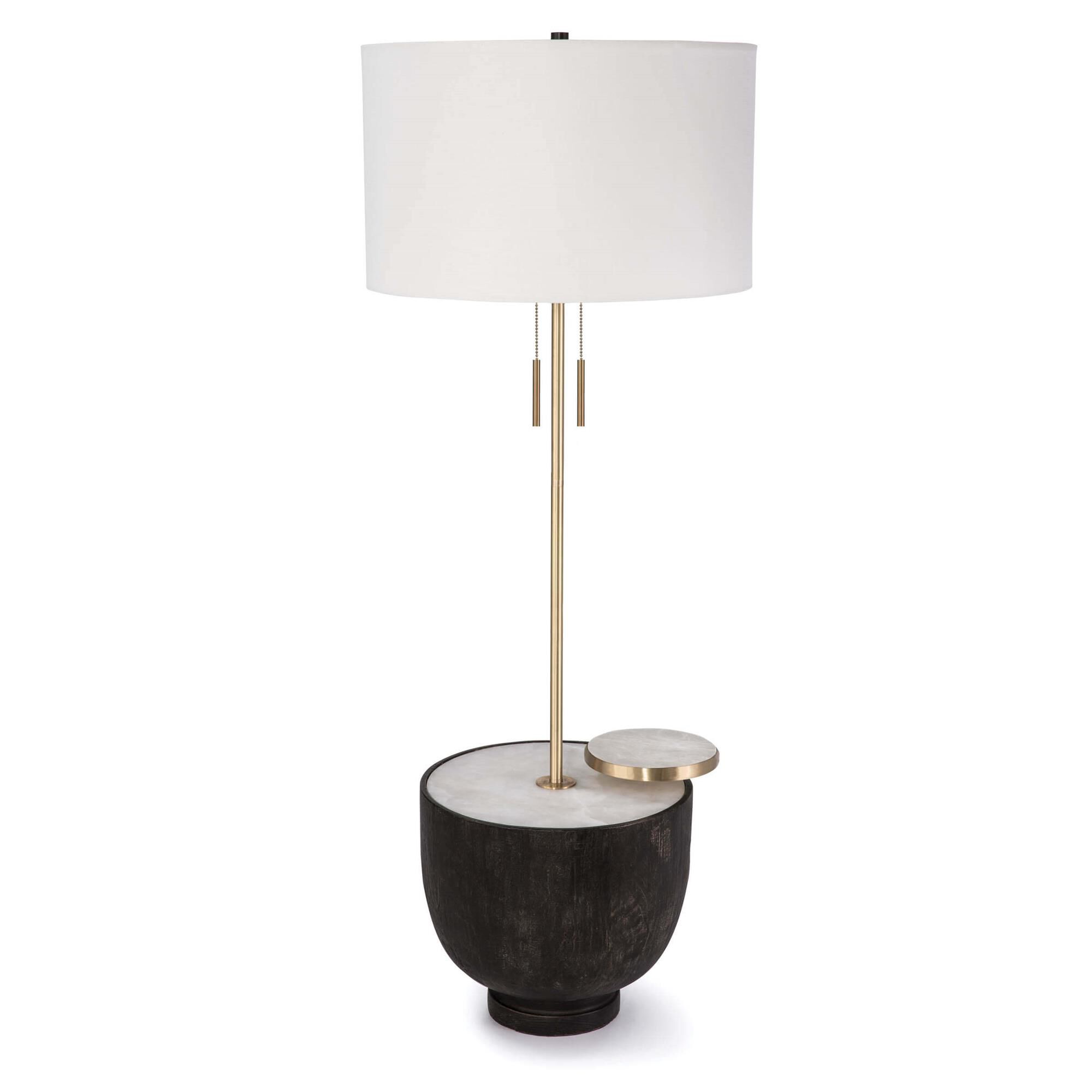Shown in Ebony finish and Linen shade