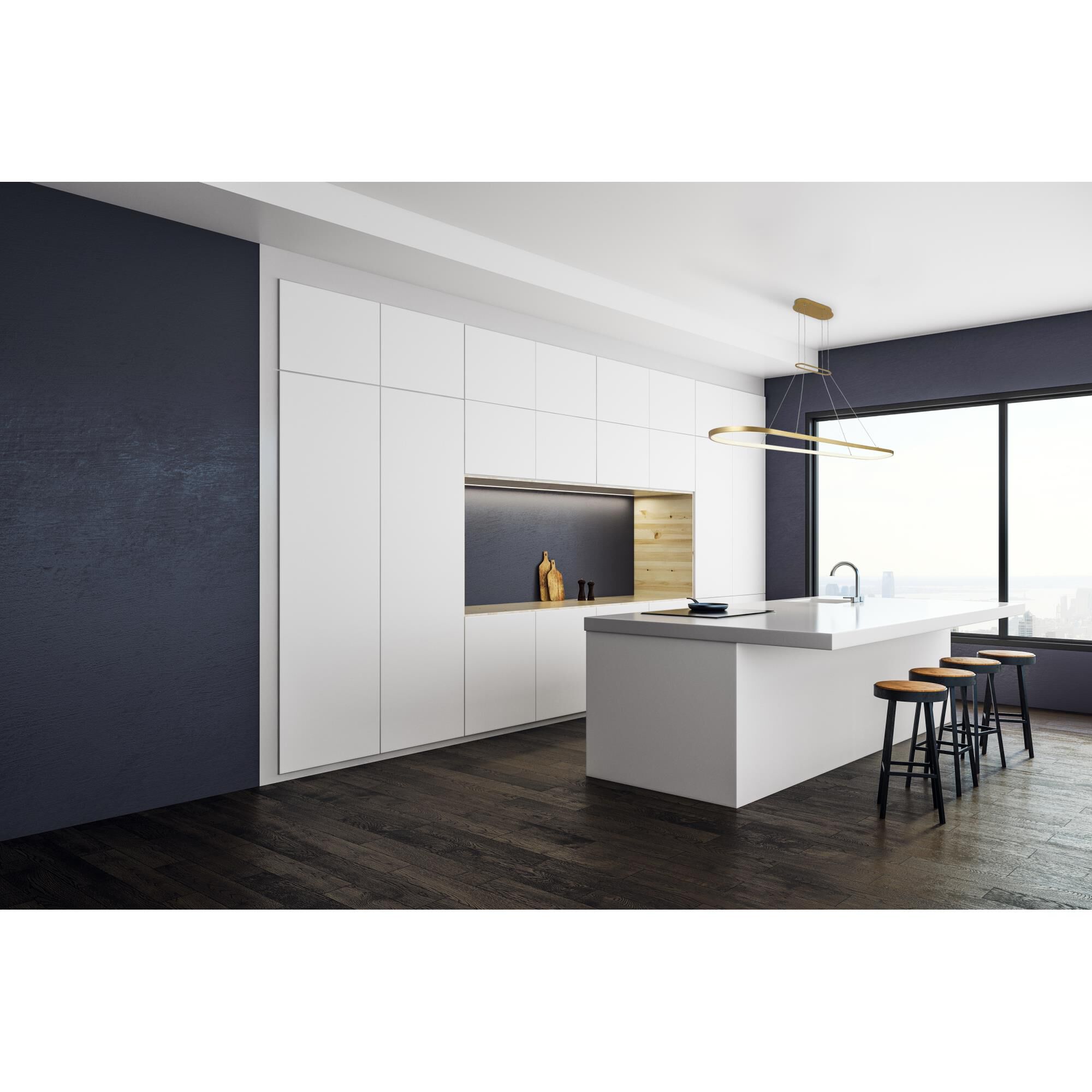 Shown in Antique Brass finish and White Acrylic Diffuser glass